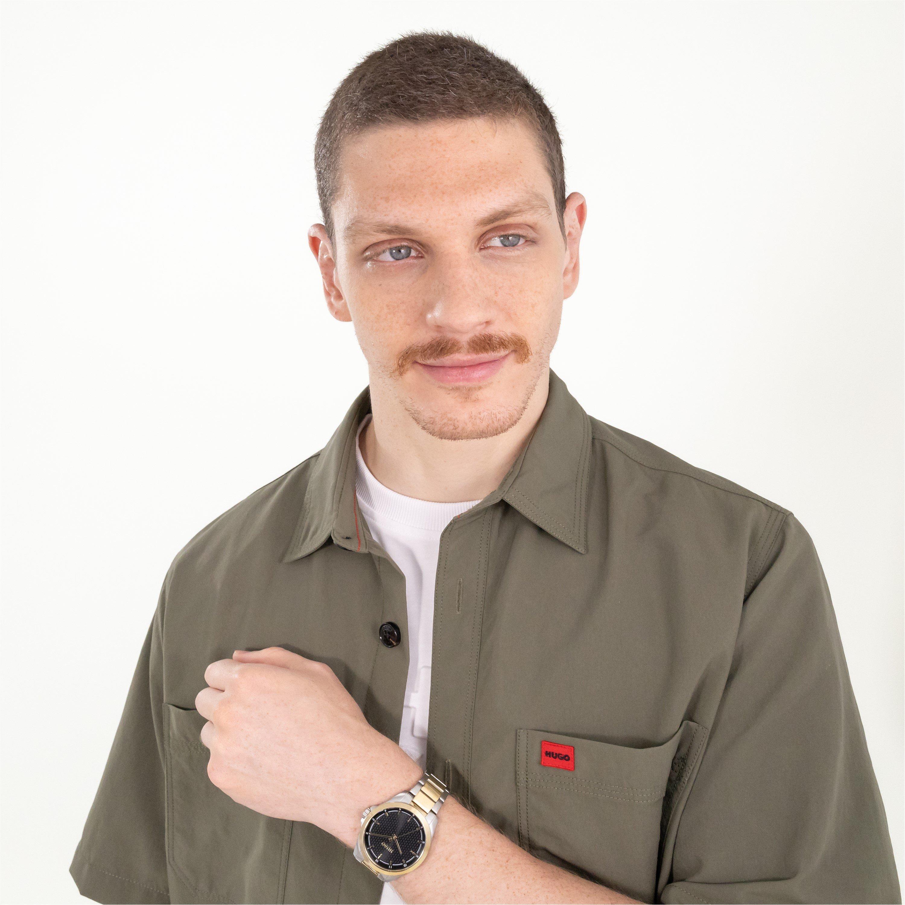Black/Bi - Hugo - Gents HUGO #SEAM Bracelet Watch - 5