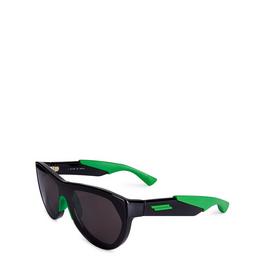 Bottega Veneta Mitre Square Rounded Injected Acetate Sunglasses