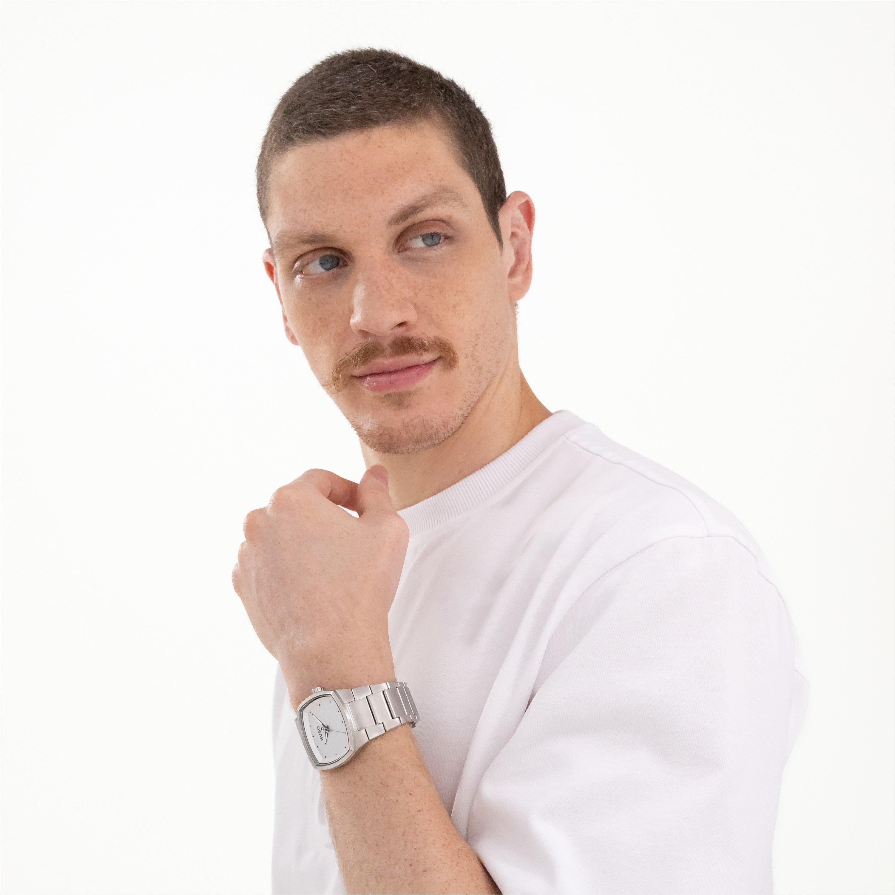 Silver/Silver - Hugo - Gents HUGO #TELLY Bracelet Watch - 5