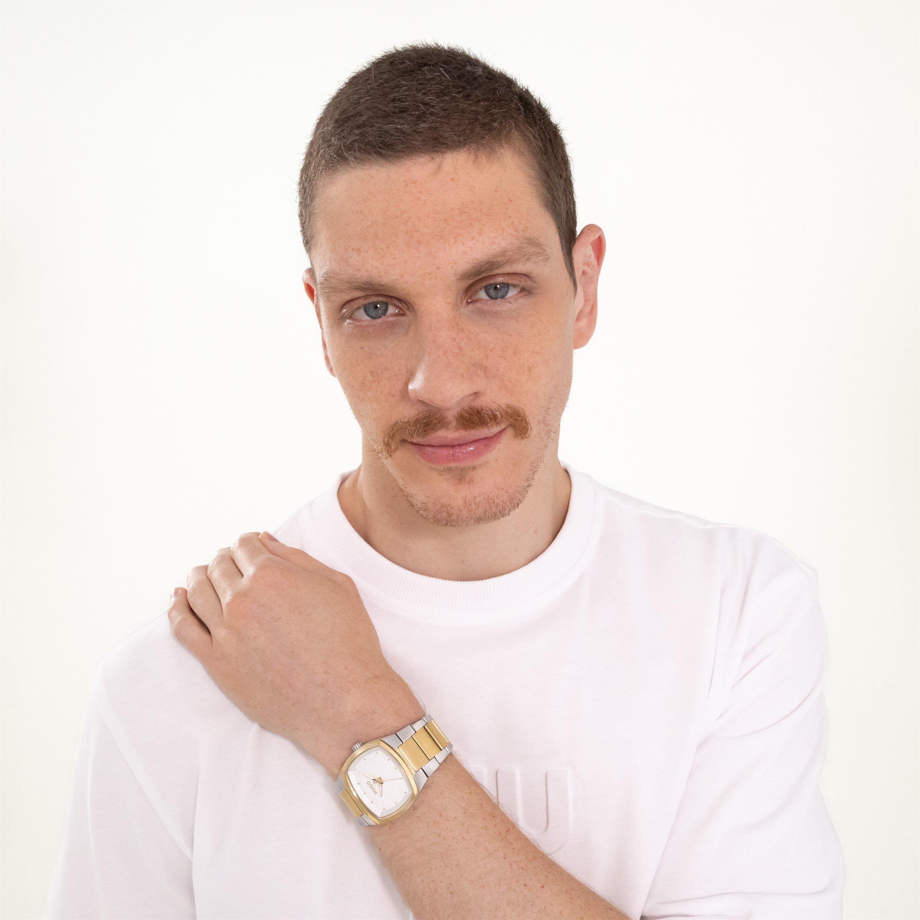 Silver/Bi - Hugo - Gents HUGO #TELLY Bracelet Watch - 5