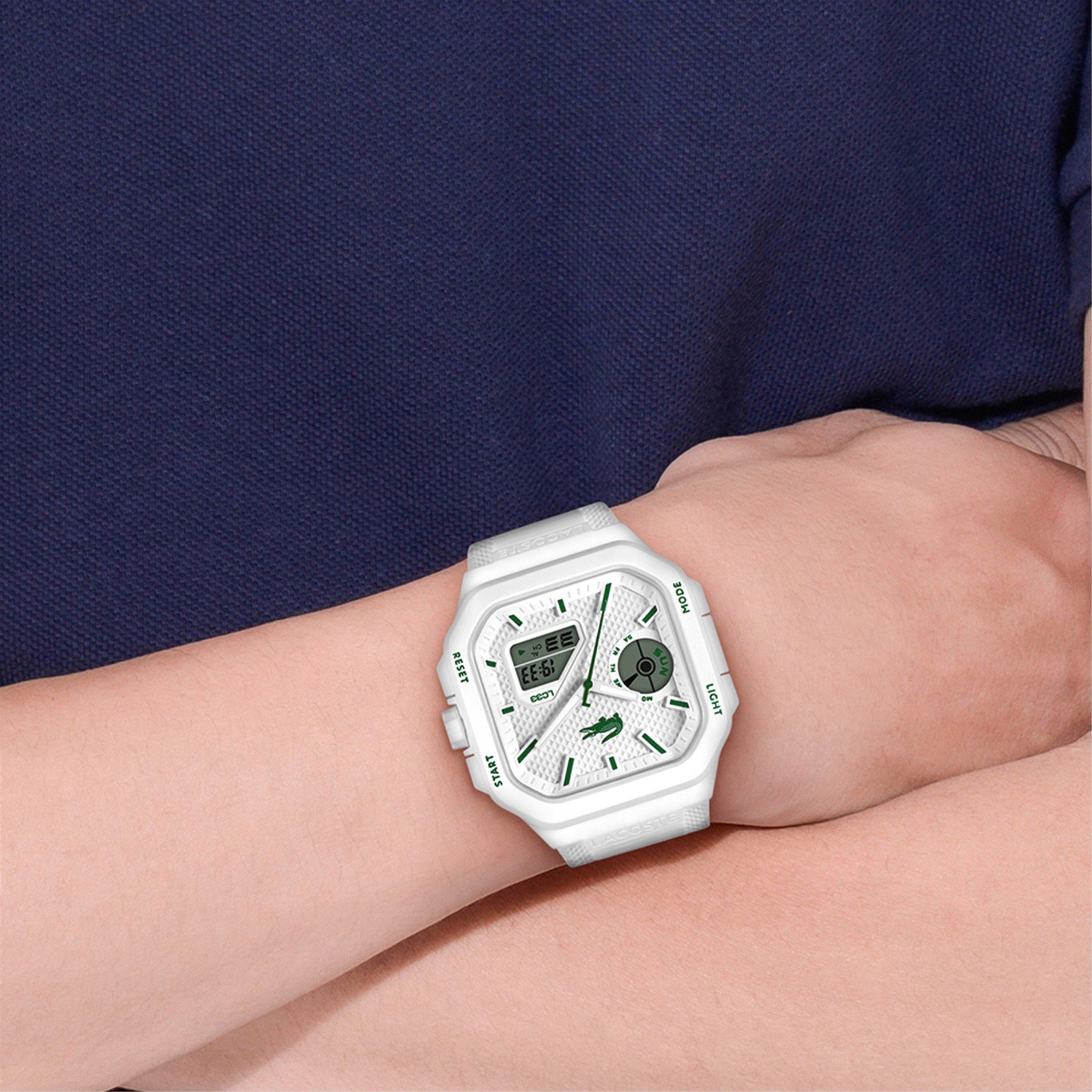 White - Lacoste - Lacoste Mens LC33 Silicone Analog-Digital Watch - 4