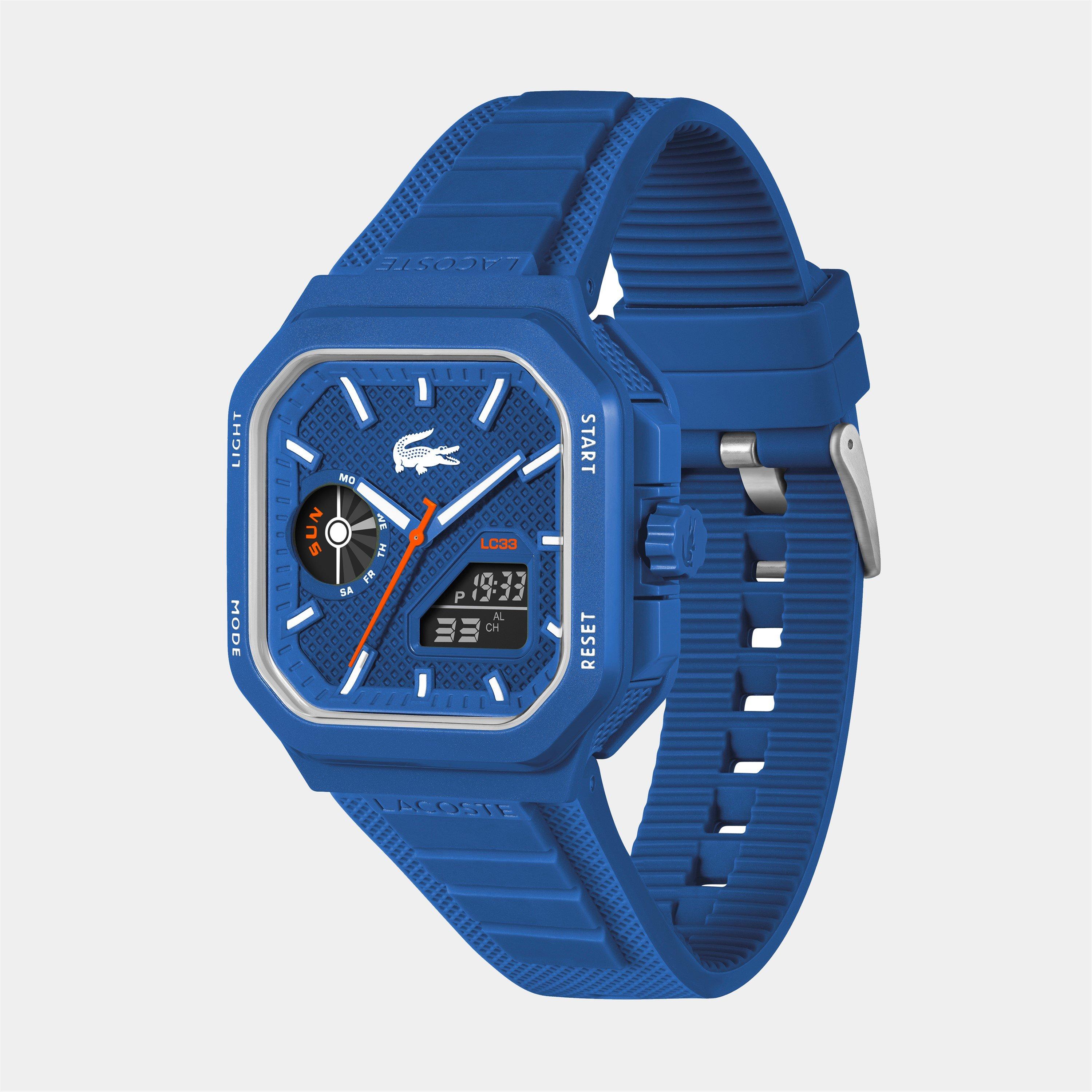 Lacoste Jewellery Lacoste Mens LC33 Silicone Analog-Digital Watch