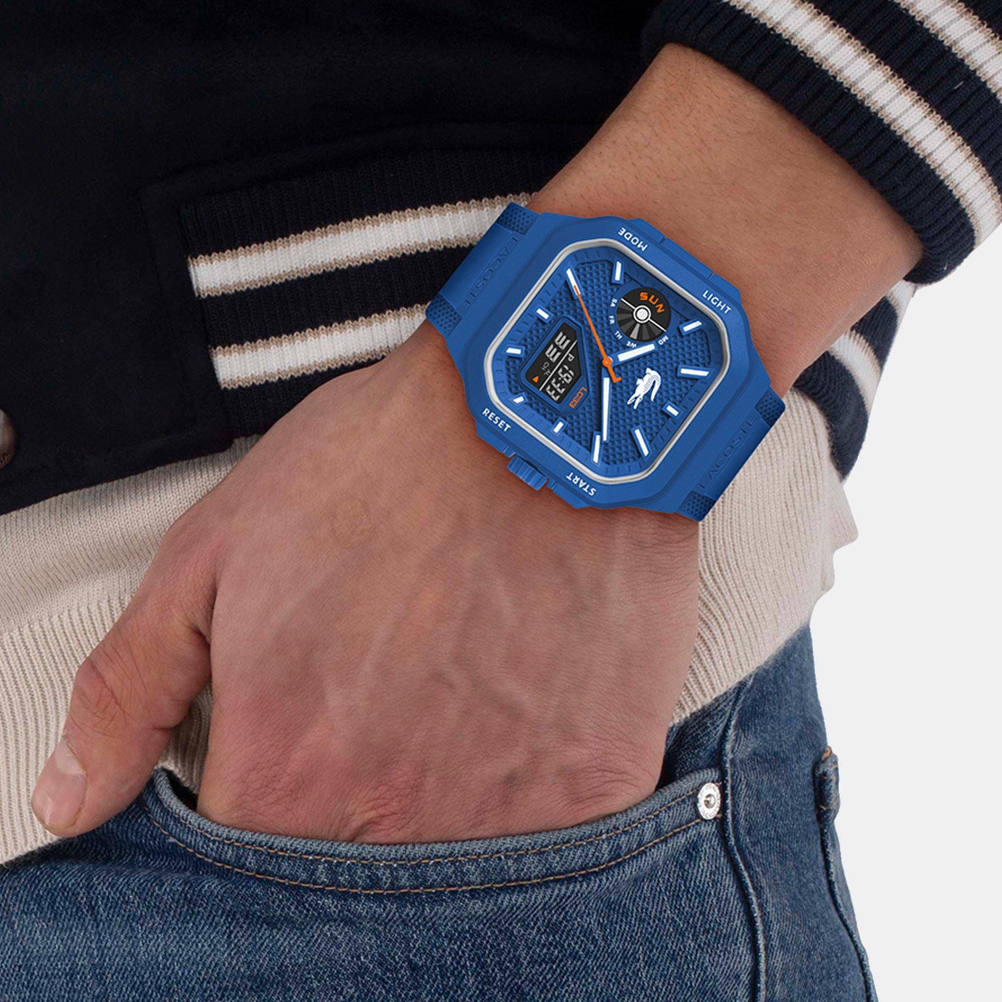 Blue - Lacoste - Lacoste Mens LC33 Silicone Analog-Digital Watch - 4