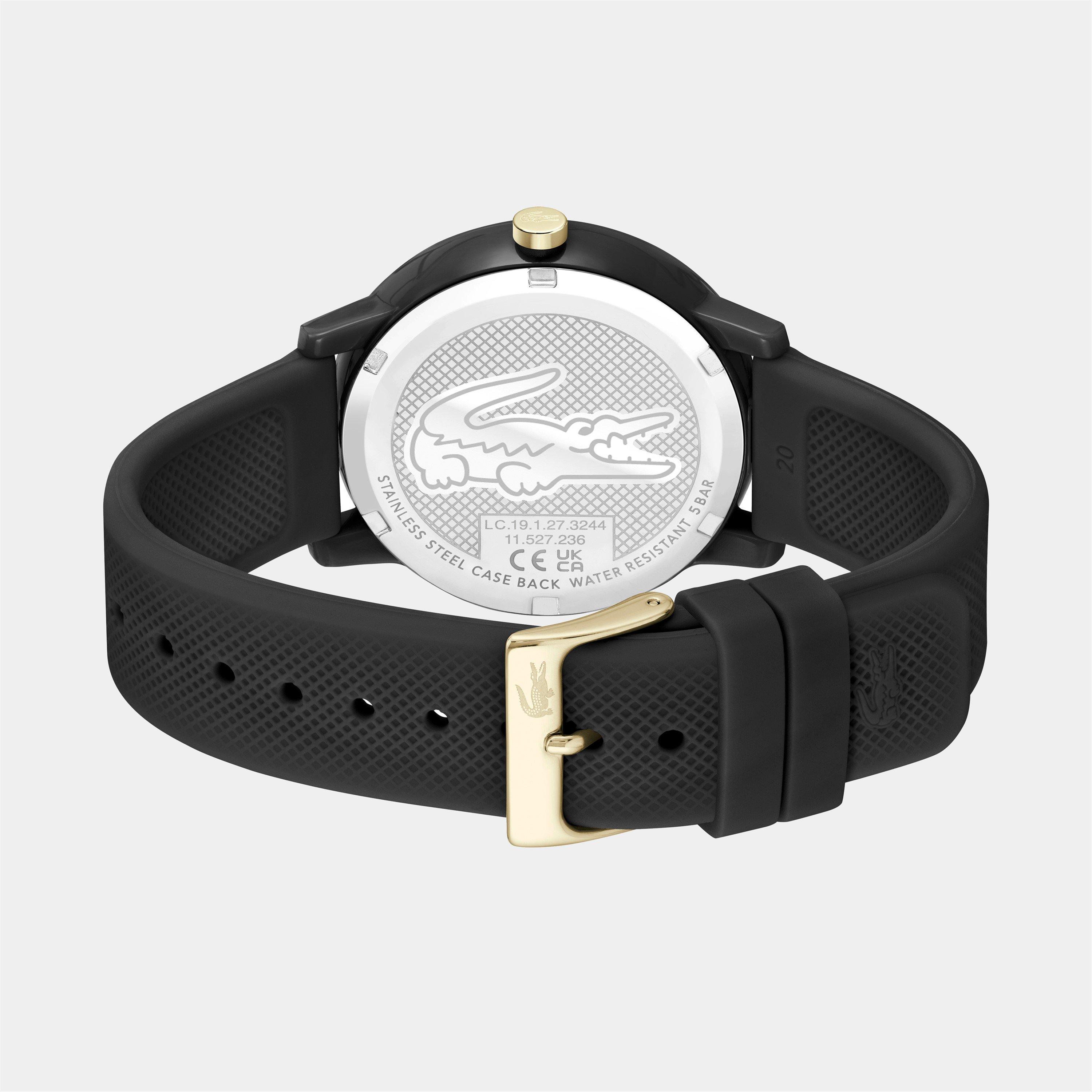 Black - Lacoste - Lacoste.12.12 Men’s Black Silicone Strap Watch - 3