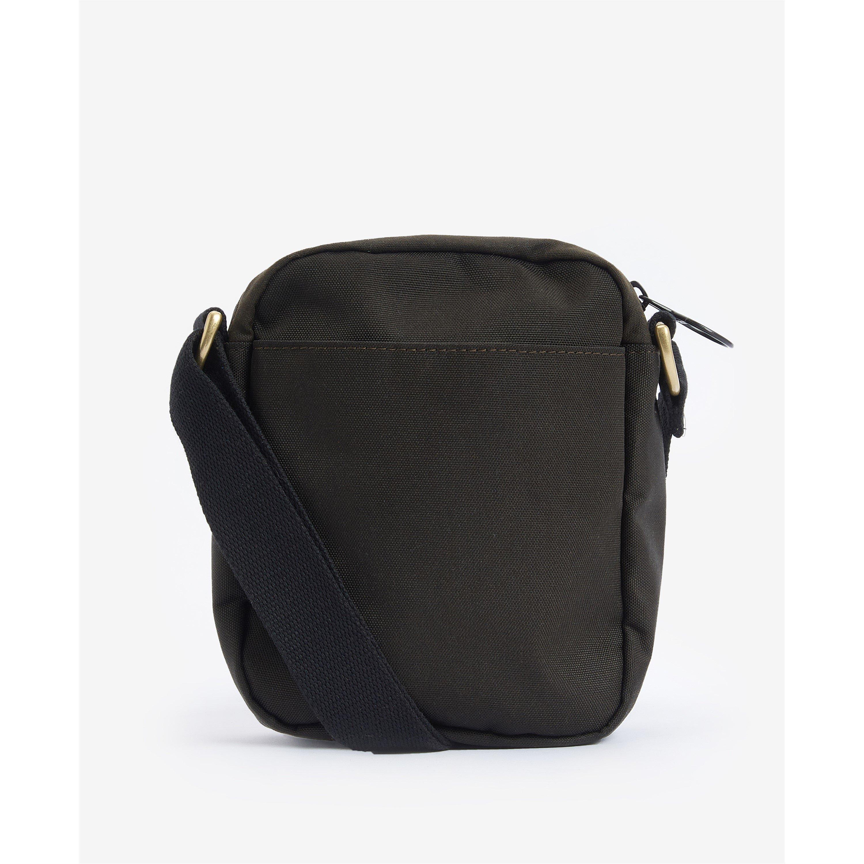 Olive/Beacon - Barbour - Field Waxed Crossbody Bag - 2