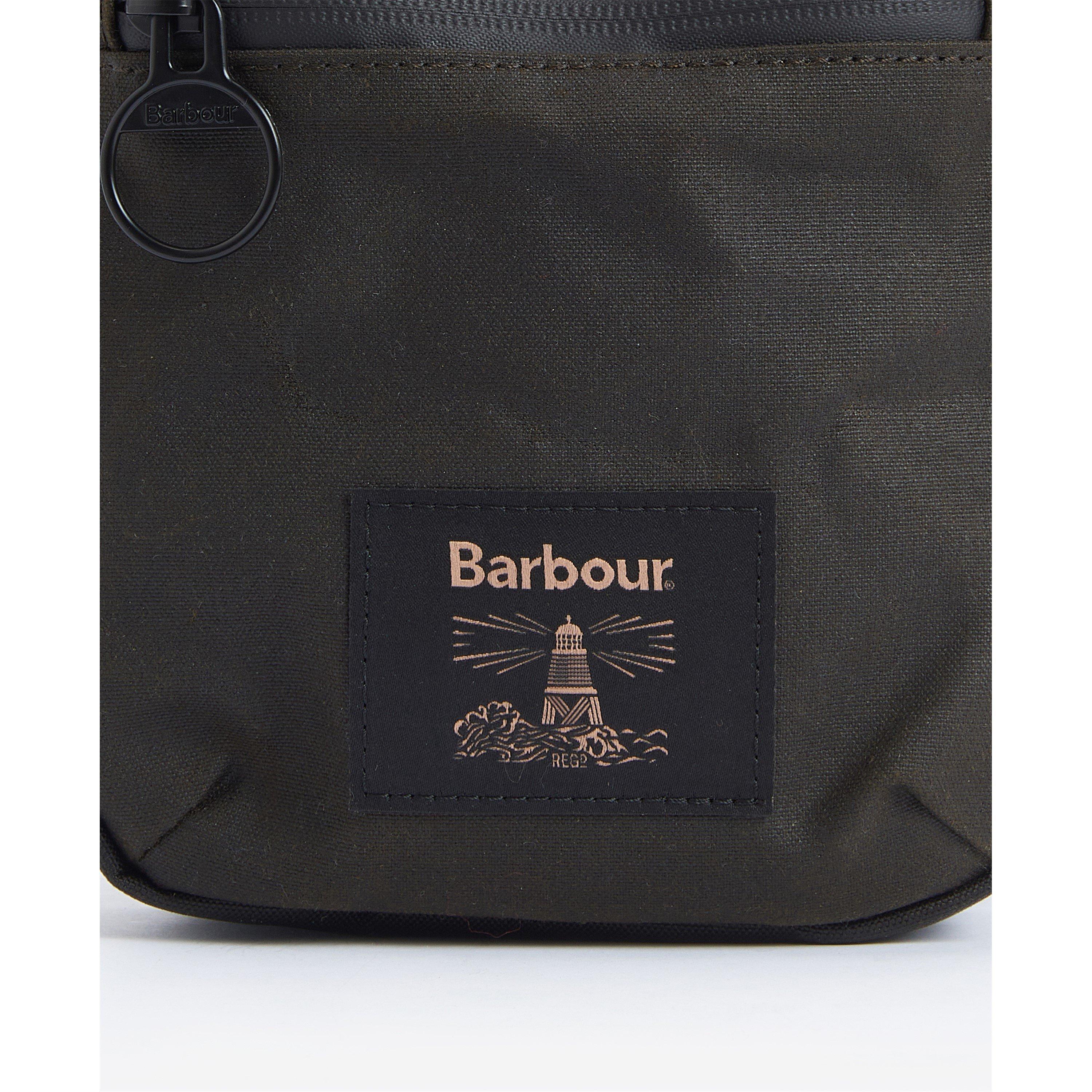 Olive/Beacon - Barbour - Field Waxed Crossbody Bag - 4
