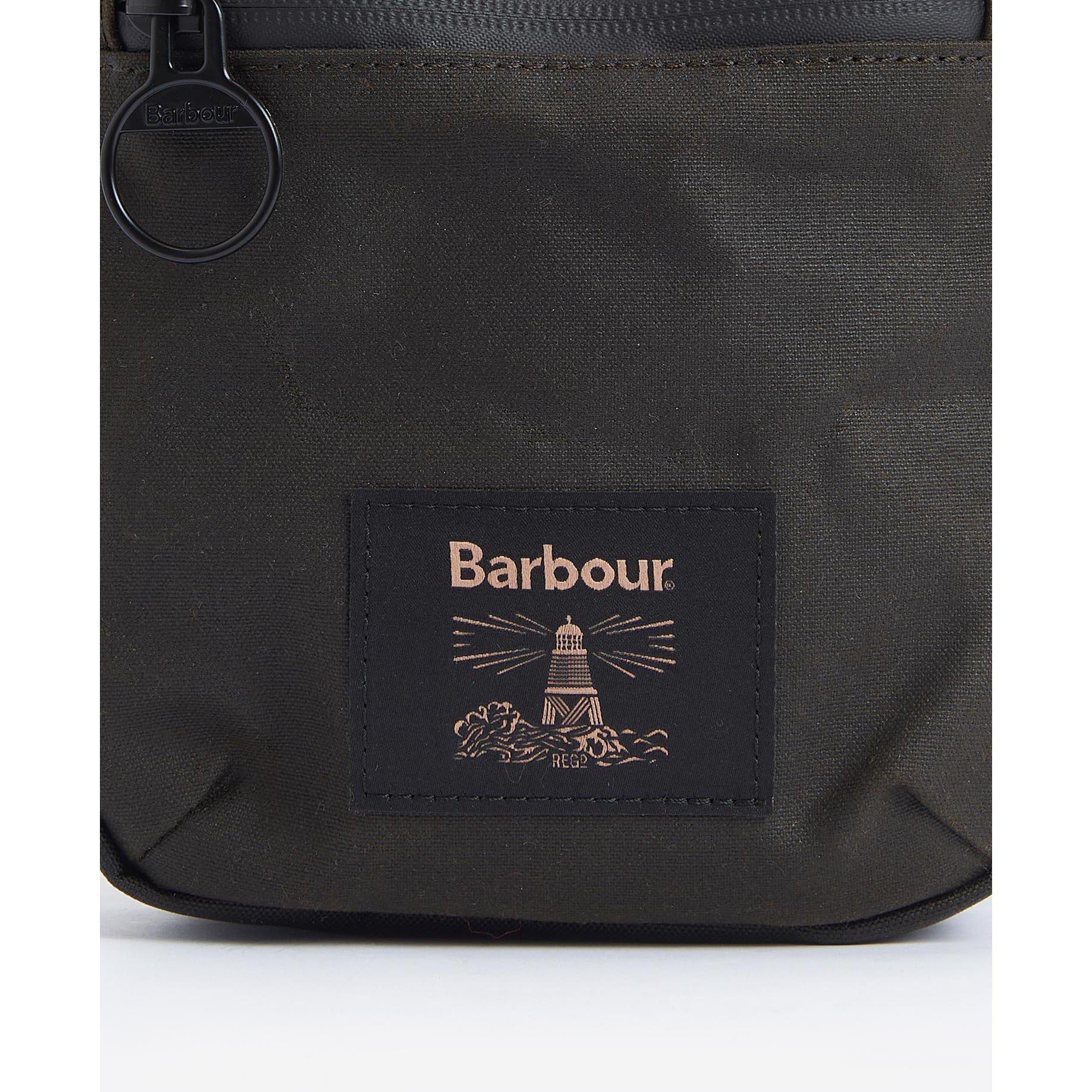 Olive/Black - Barbour - Field Waxed Crossbody Bag - 3