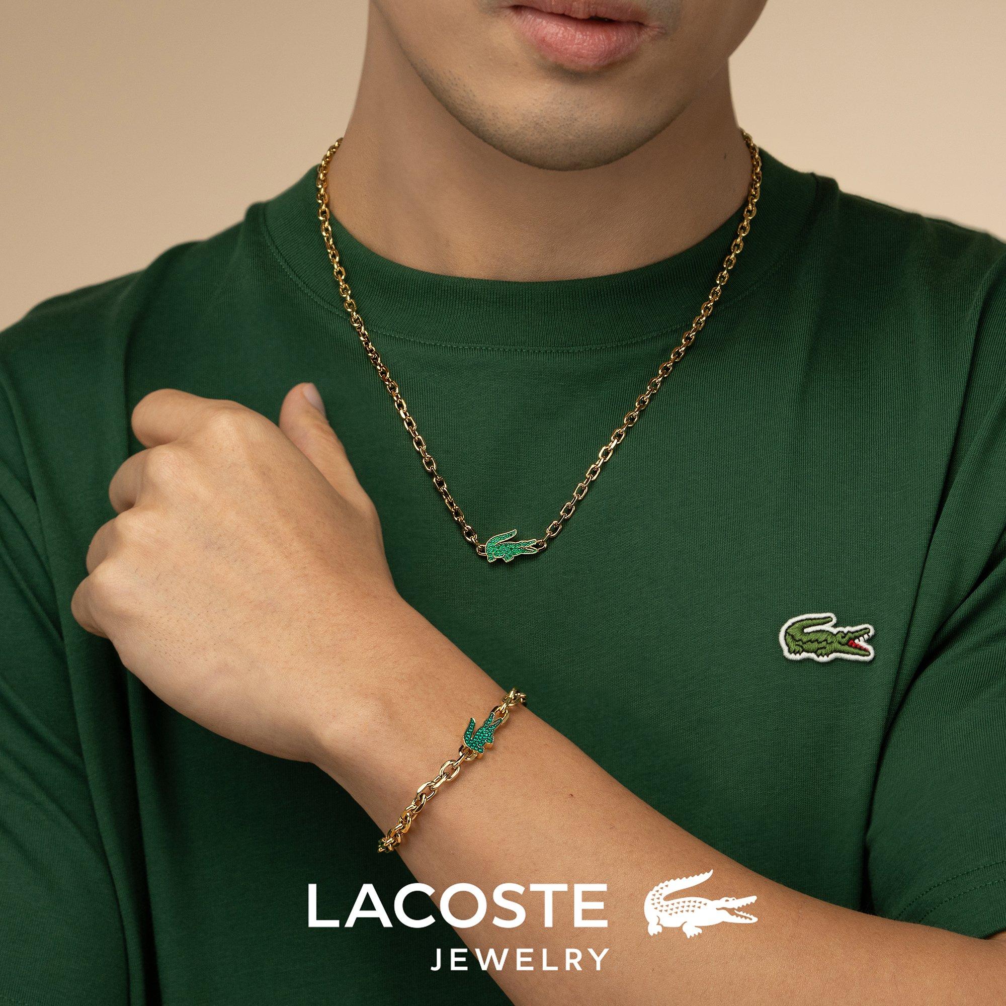 Gold - Lacoste - Lacoste Mens Arthor Gold IP Link Necklace - 4