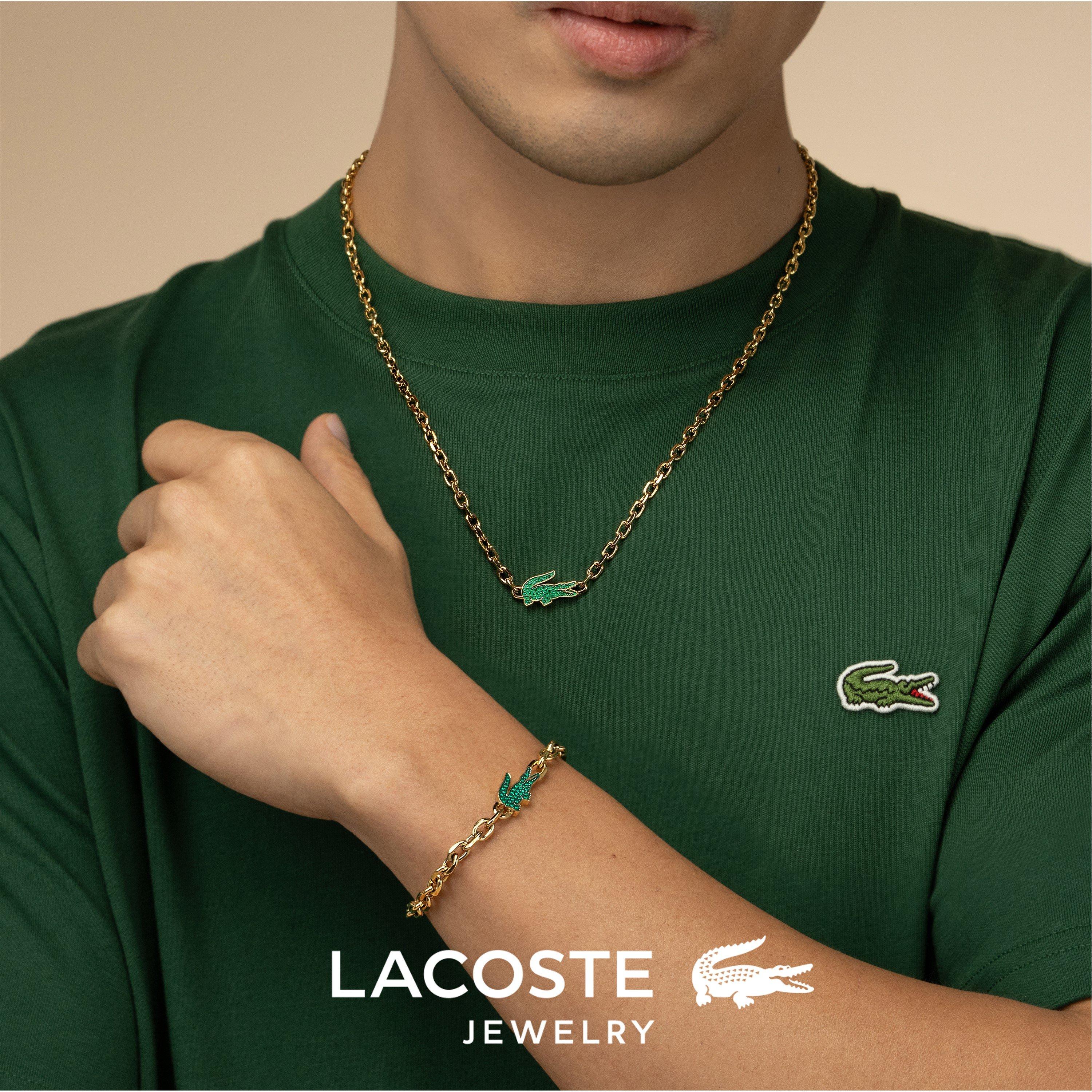 Gold - Lacoste - Lacoste Mens Arthor Gold IP Link Necklace - 5