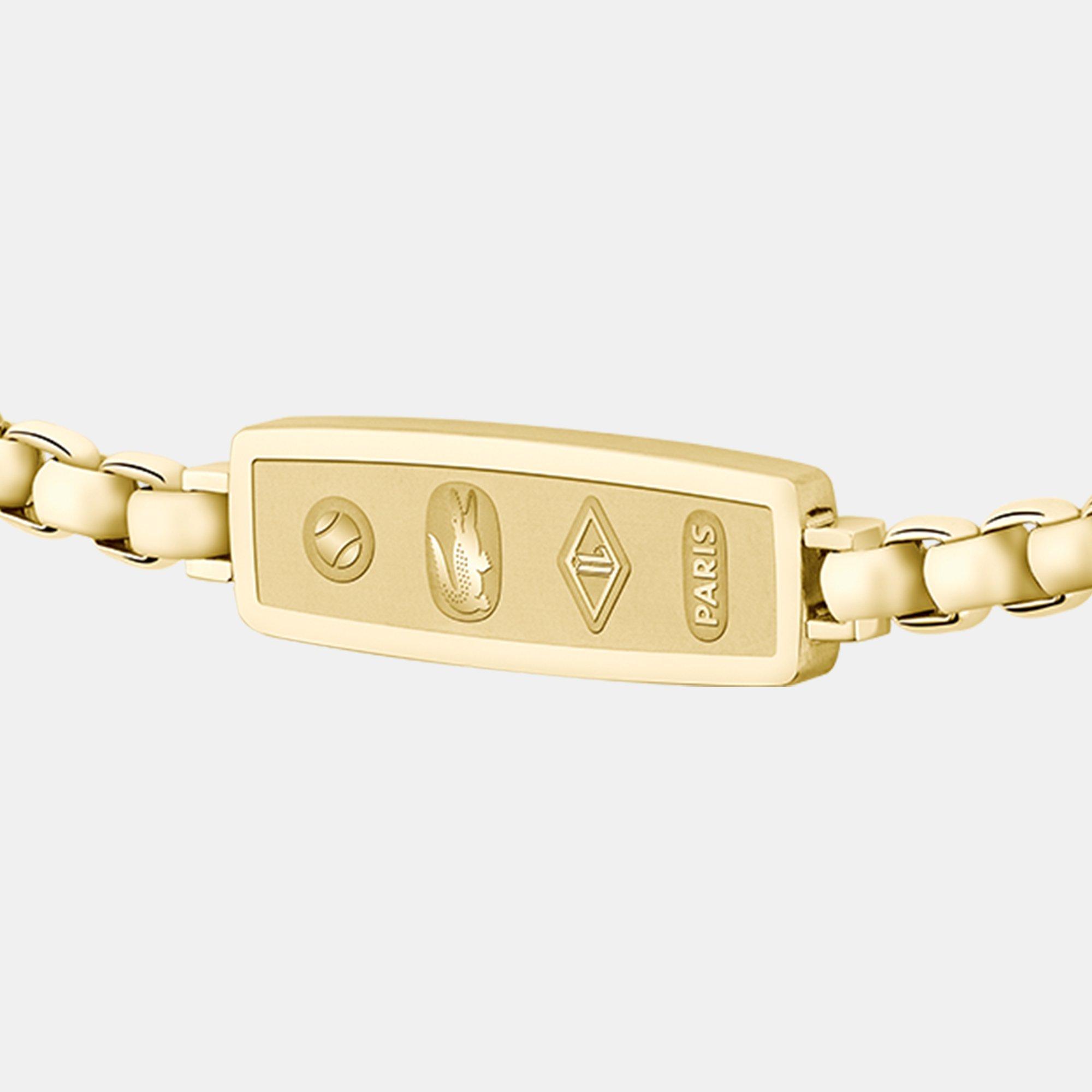 Gold - Lacoste - Lacoste Mens District Gold IP Reversible Pendant Bracelet - 3