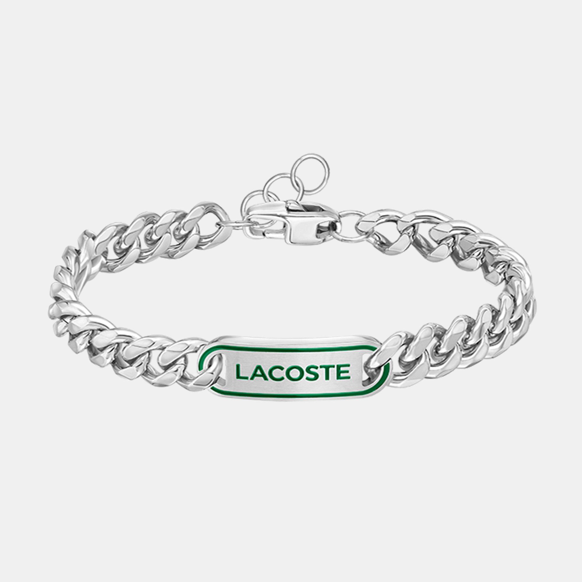 Lacoste Lacoste Jewellery Mens District Stainless Steel Bracelet - Silver