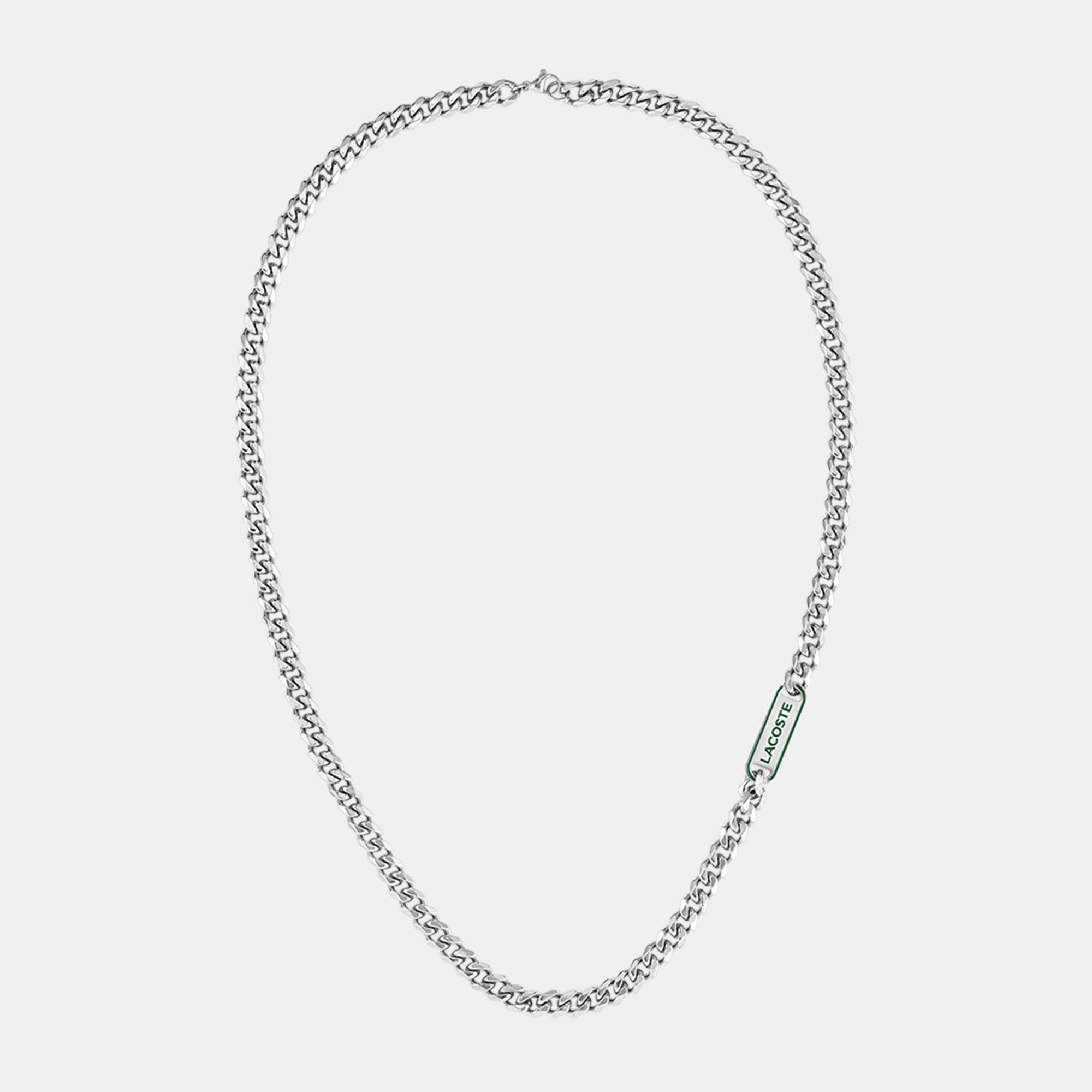 Silver - Lacoste - Lacoste Jewellery Mens District Stainless Steel Chain Necklace - 1