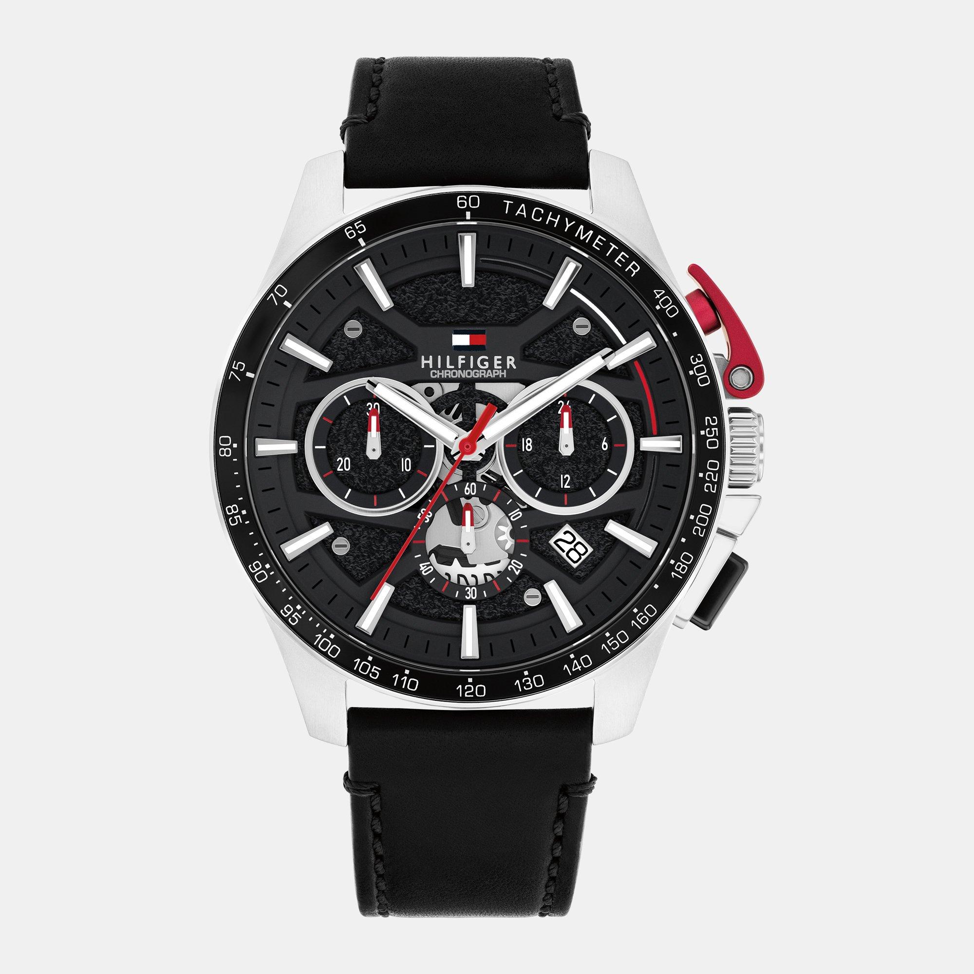 Tommy Hilfiger Men's Watch - Black /Silver