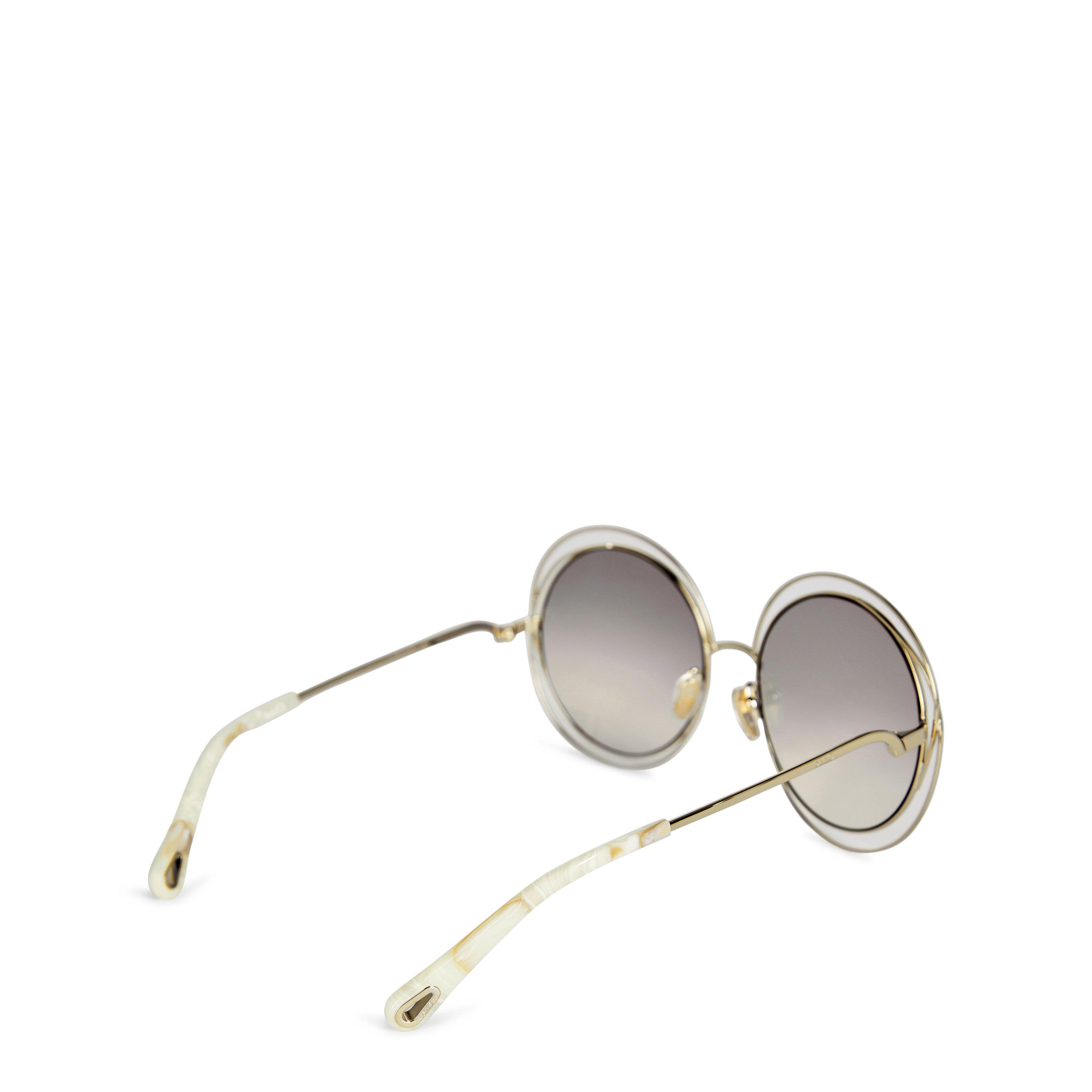 Gold - Chloe - Women's Round Sunglasses - 3
