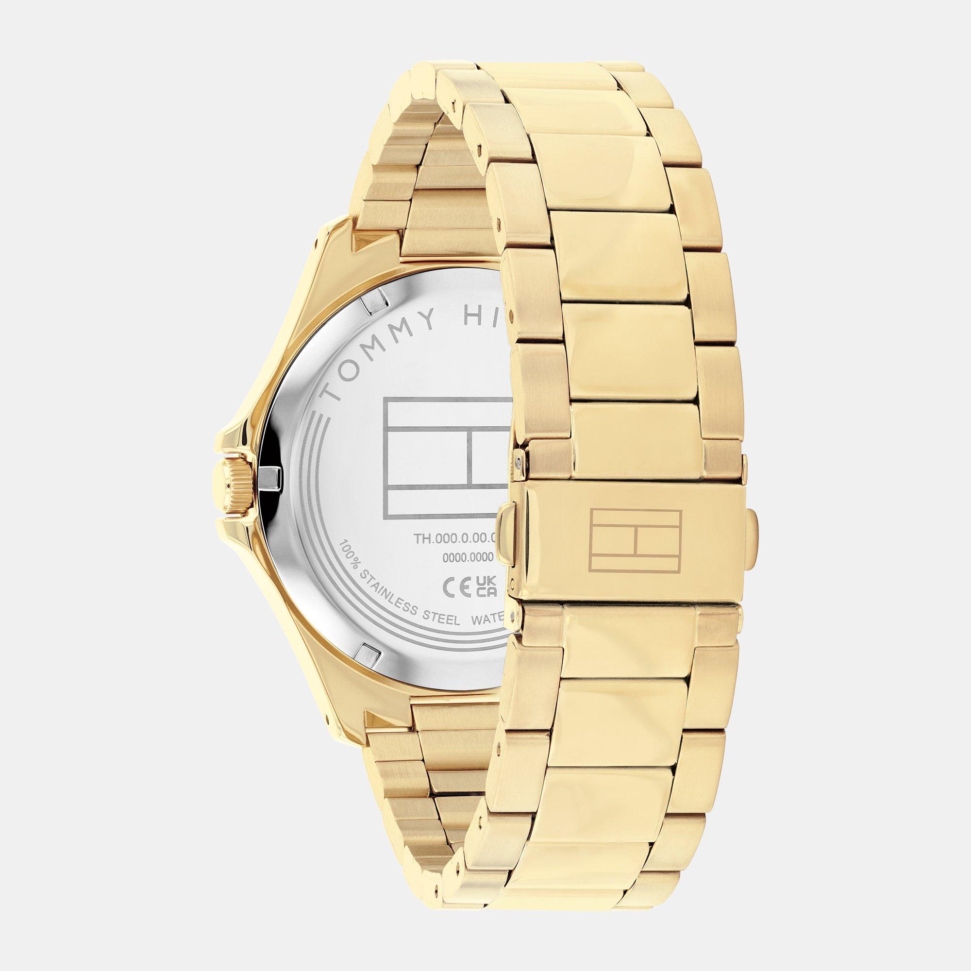 Gold/Gold - Tommy Hilfiger - Tommy Hilfiger Mens Gold Plated Bracelet Watch - 3