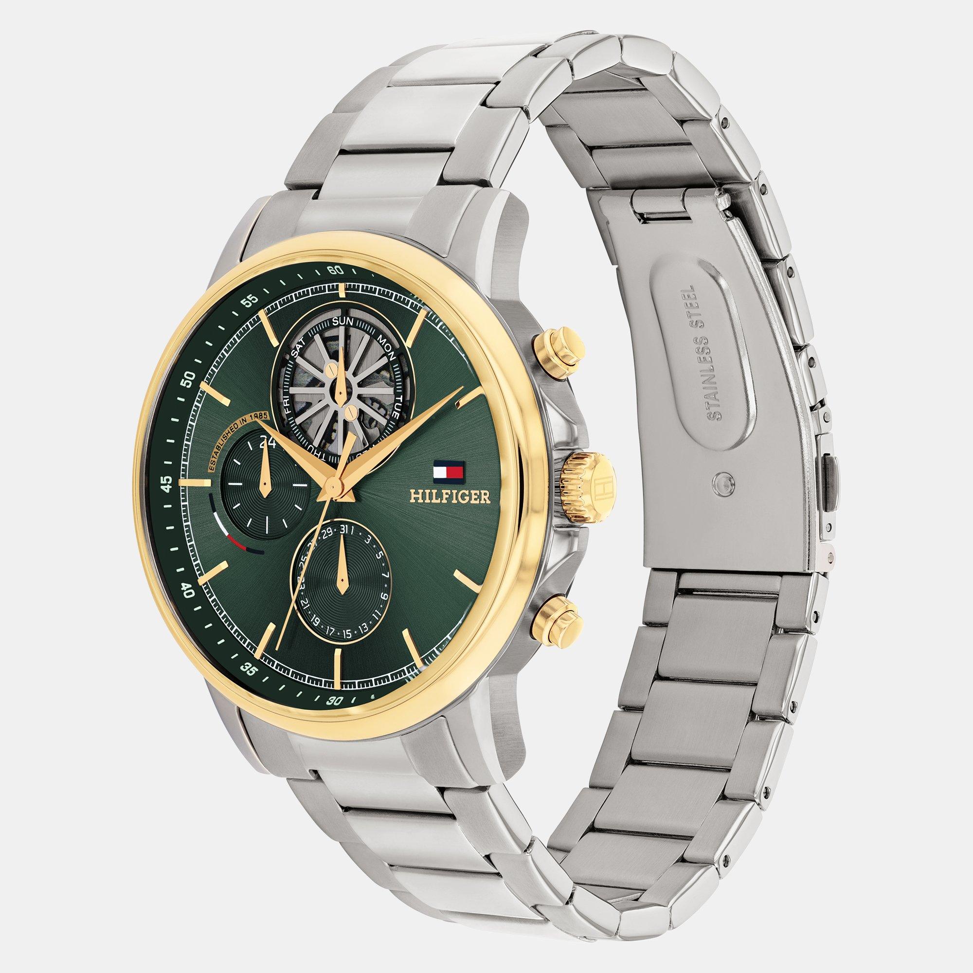 Green/Gold - Tommy Hilfiger - Tommy Hilfiger Mens Stainless Steel Bracelet Watch - 3