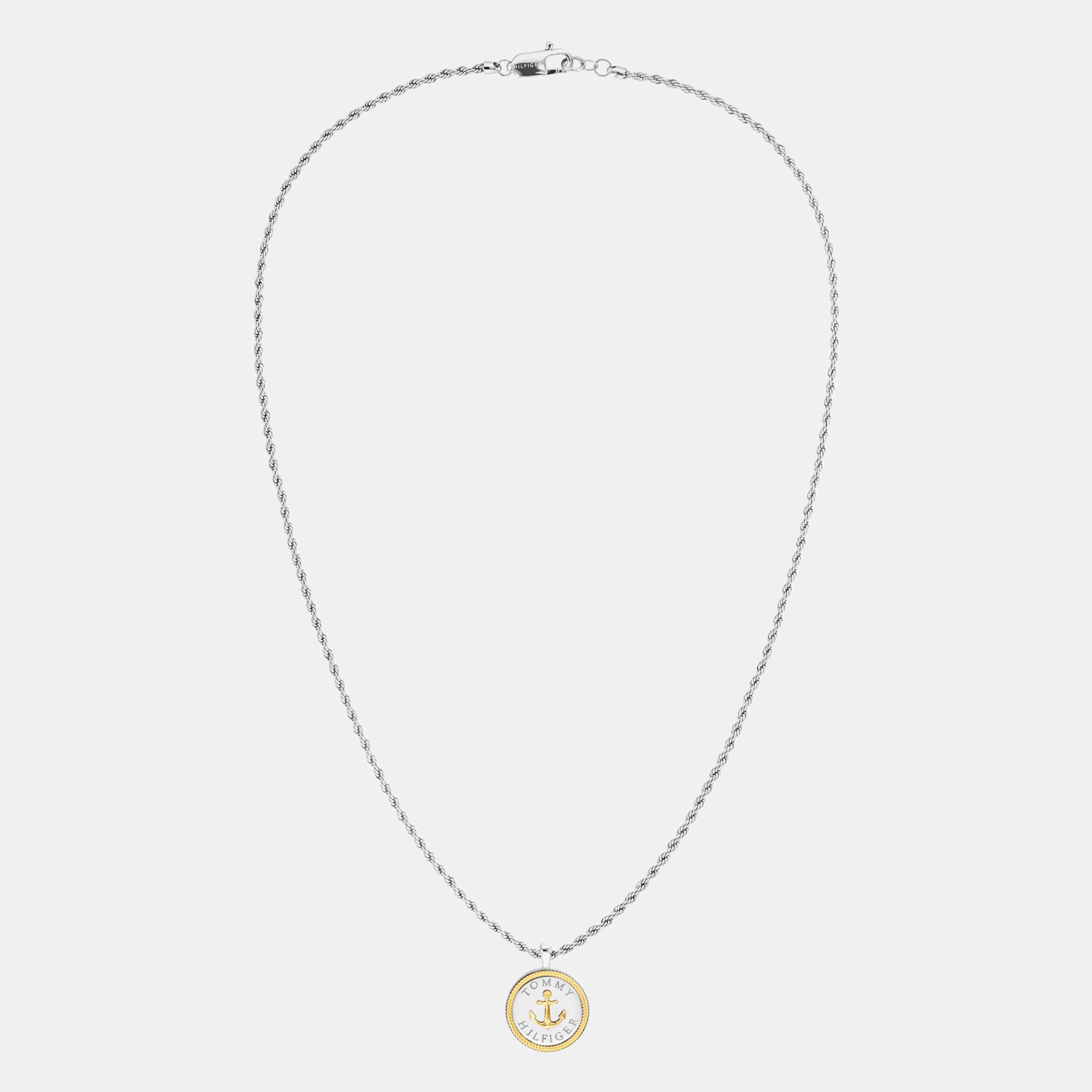 Silver - Tommy Hilfiger - Tommy Hilfiger Men’s Nautical Stainless Steel Necklace - 2