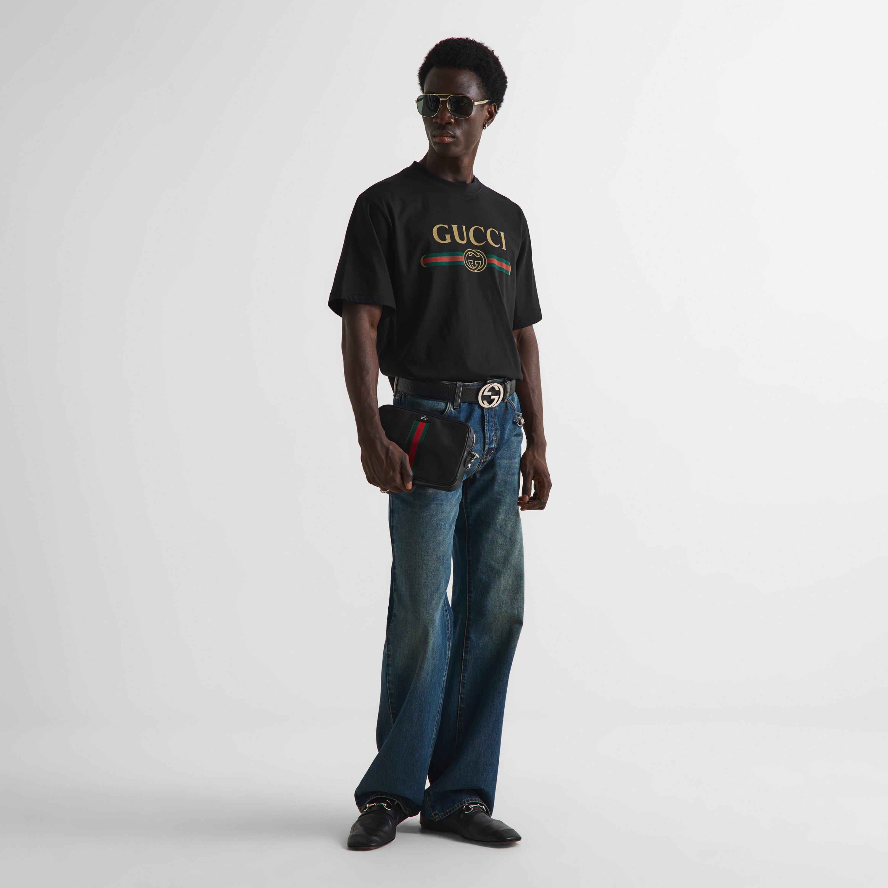 Gold/Black - Gucci - Men's GG1223S Aviator Sunglasses - 3