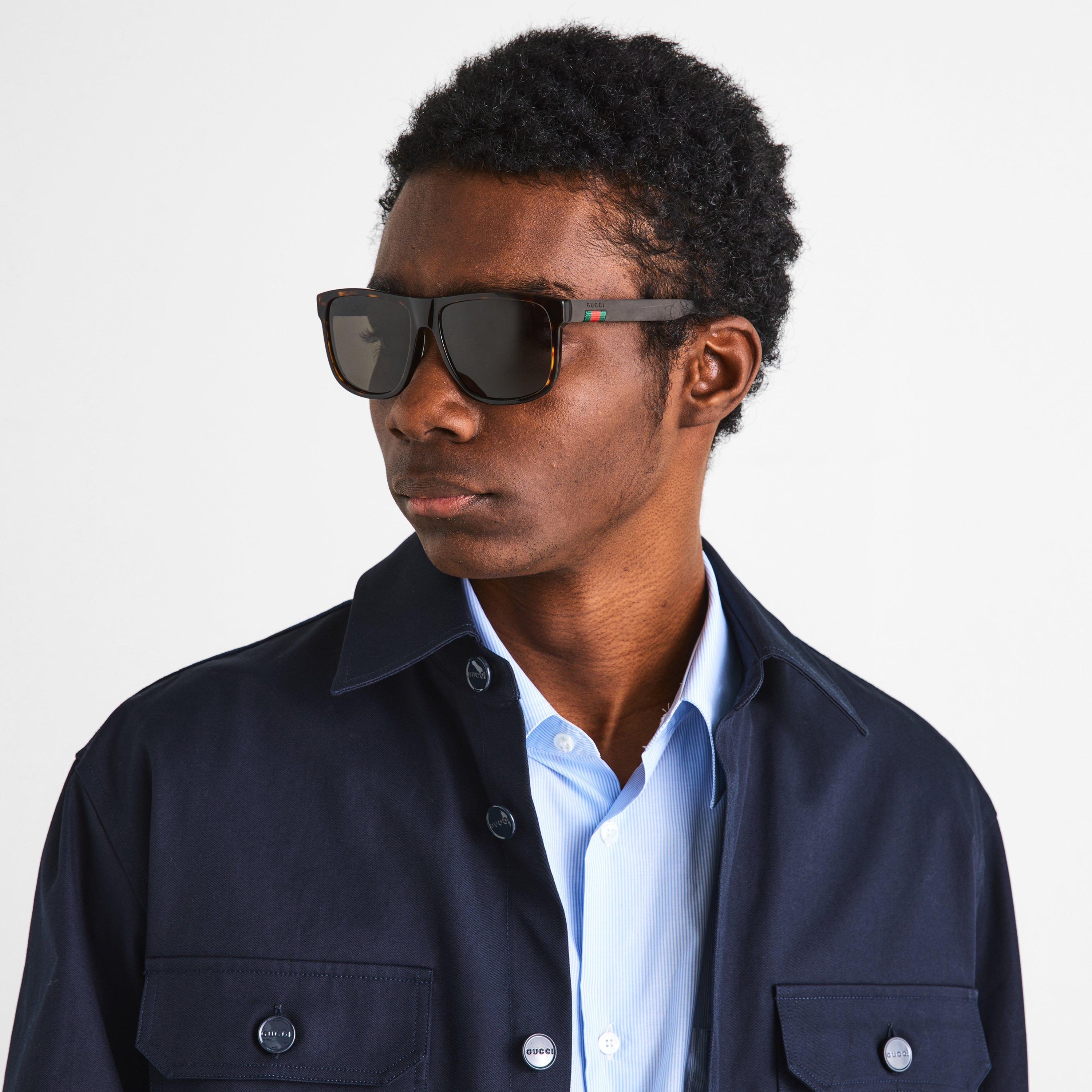 Black - Gucci - Men's GG0010S Wayfarer Sunglasses - 2