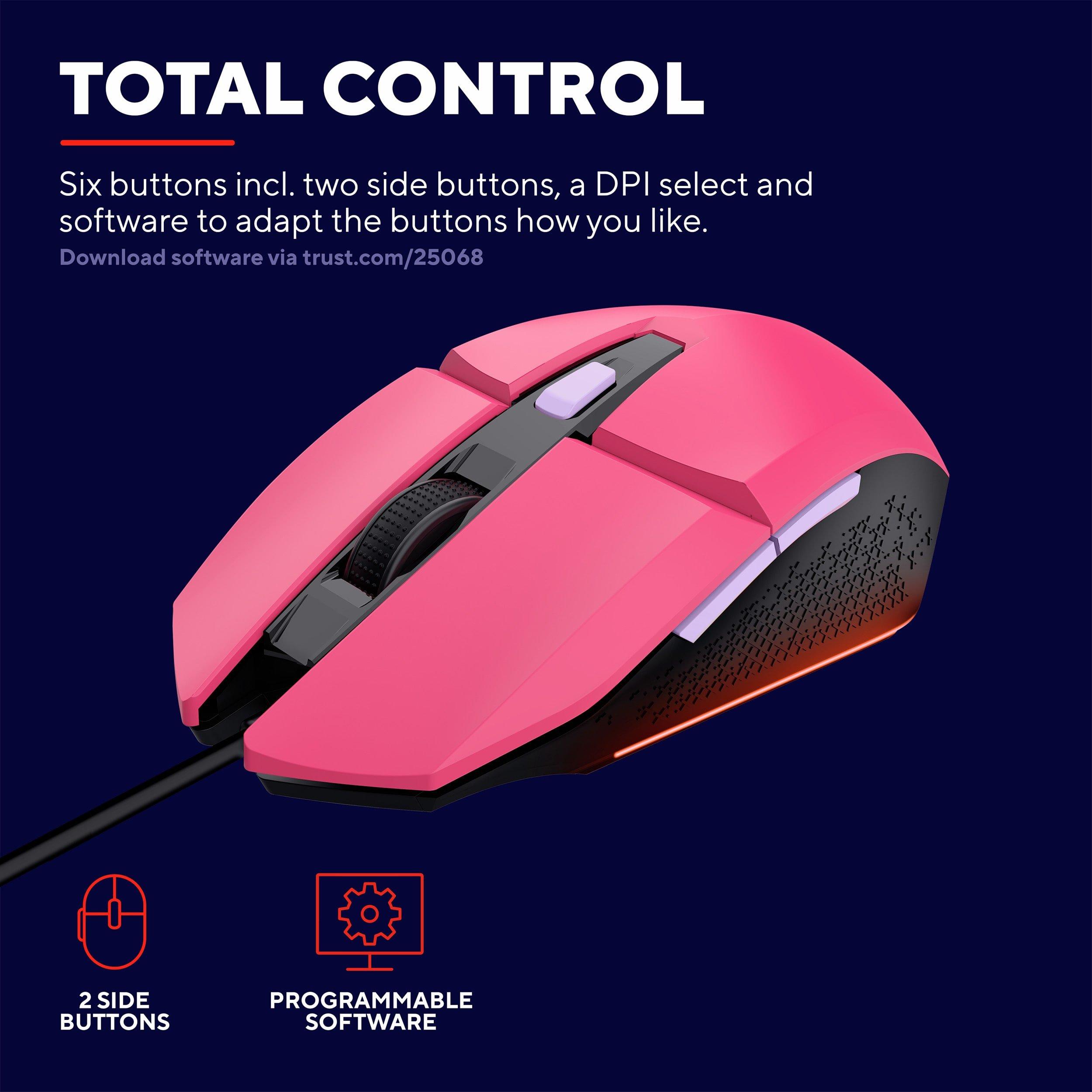 Pink - Trust - Trust GXT 109P Felox Gaming Mouse - Pink - 4