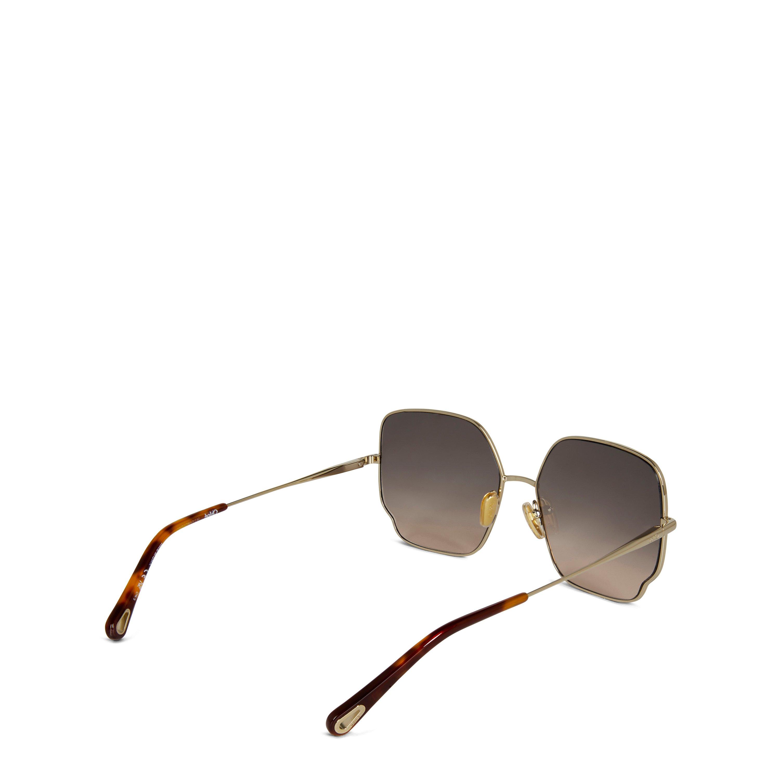 Gold/Brown - Chloe - Women's Retro Sunglasses - 2