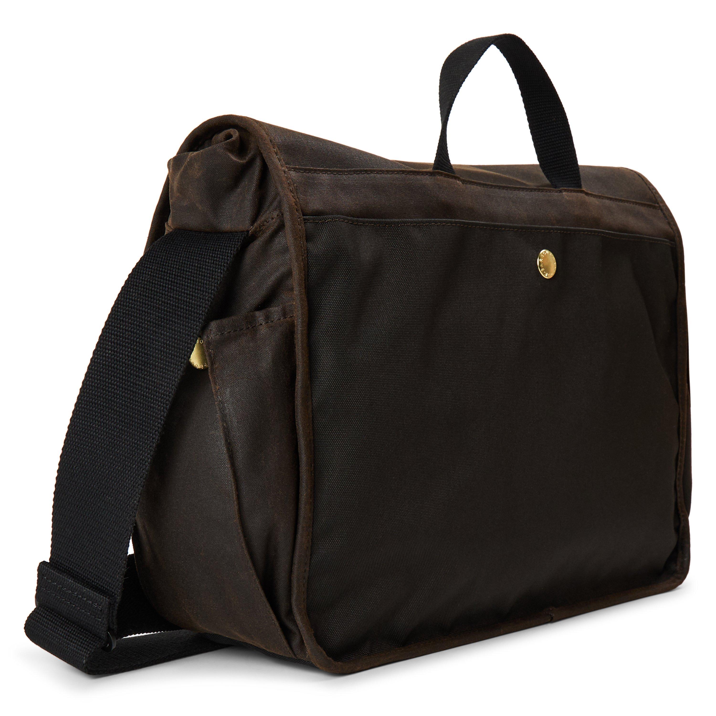 Olive/Beacon - Barbour - Field Waxed Satchel - 2
