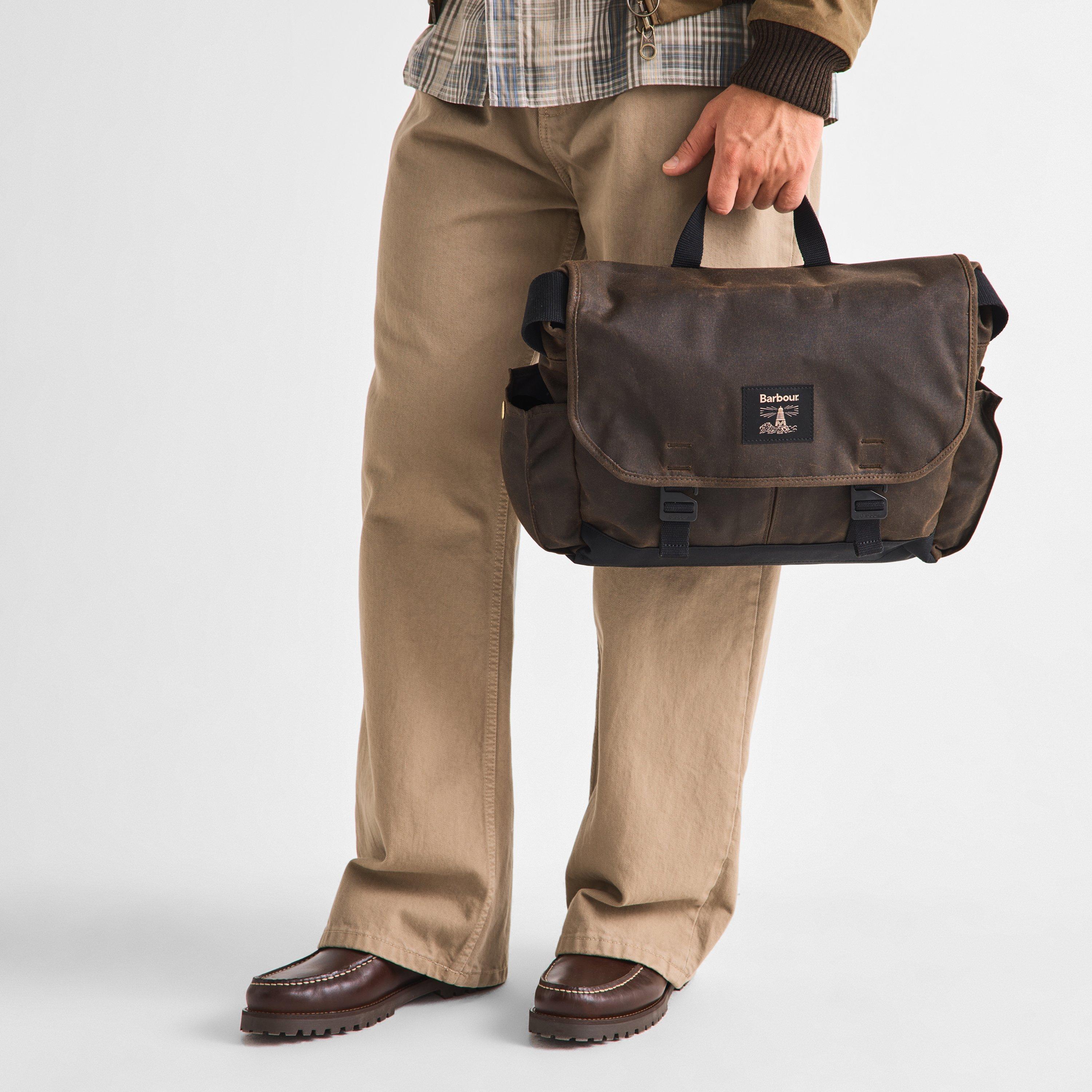 Olive/Beacon - Barbour - Field Waxed Satchel - 3
