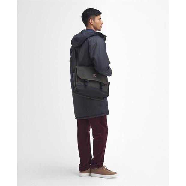 Olive/Beacon - Barbour - Field Waxed Satchel - 4