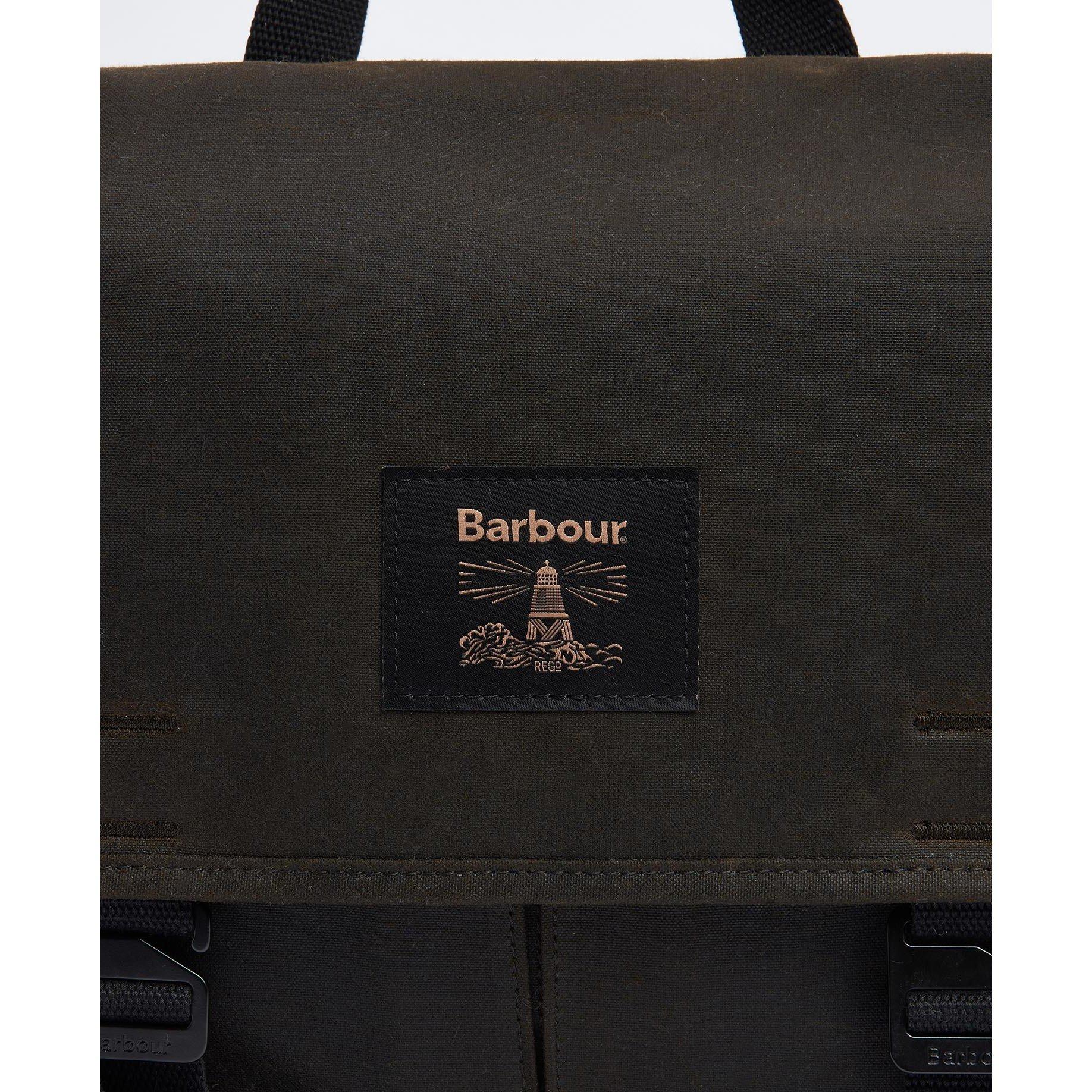 Olive - Barbour - Field Waxed Satchel - 3