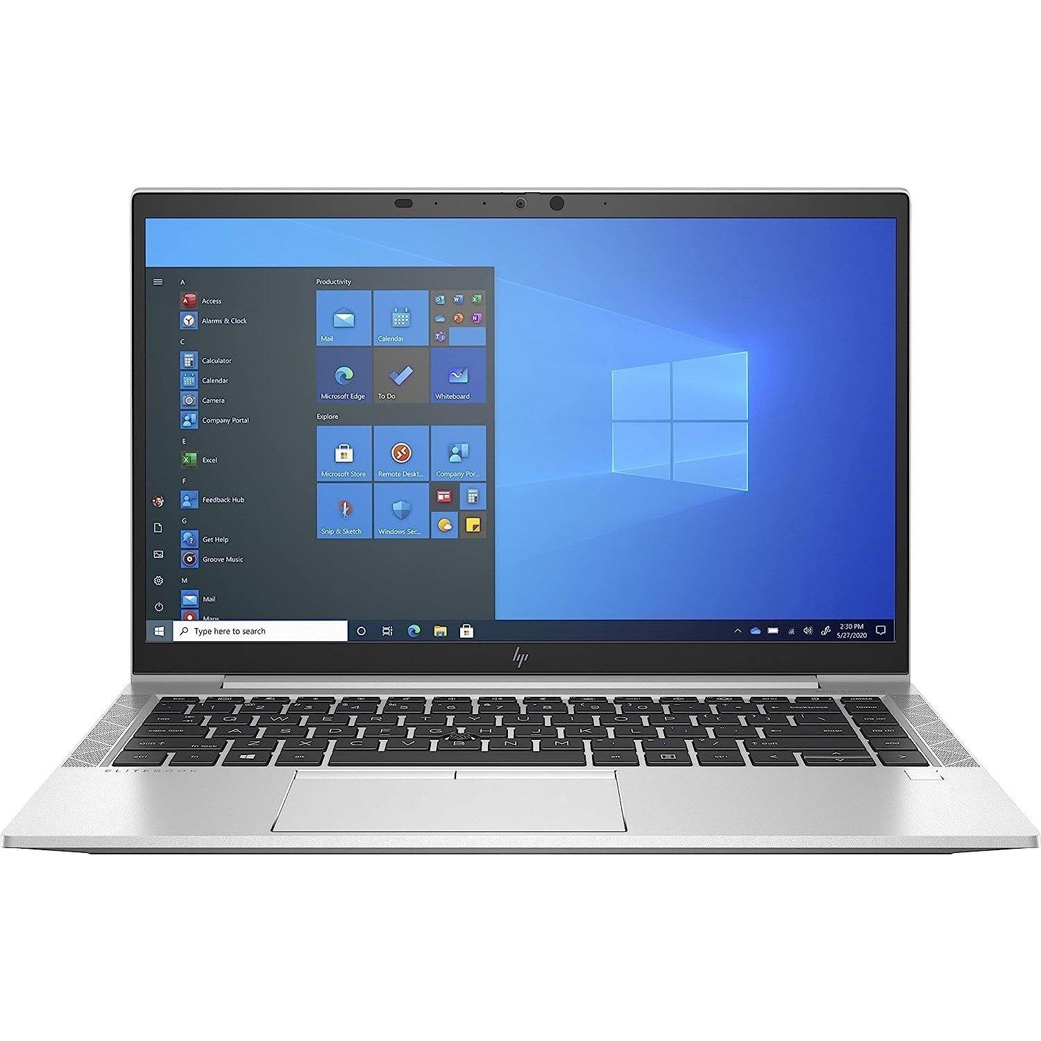 Silver - HP - Refurbished HP EliteBook 840 G7 14Inch Laptop - Intel Core i5 10th Gen 16GB 256GB SSD Windows 11 Pro - 1