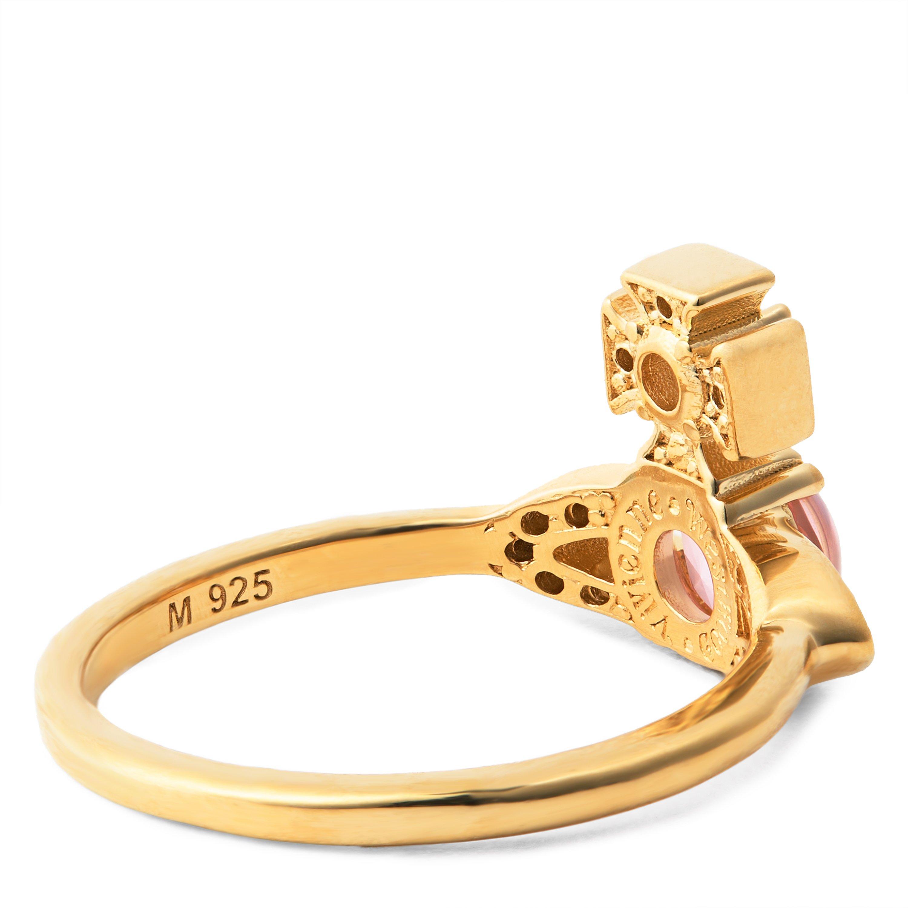 Gold/Pink - Vivienne Westwood - Viv ONDINA RING (925 Ld64 - 2