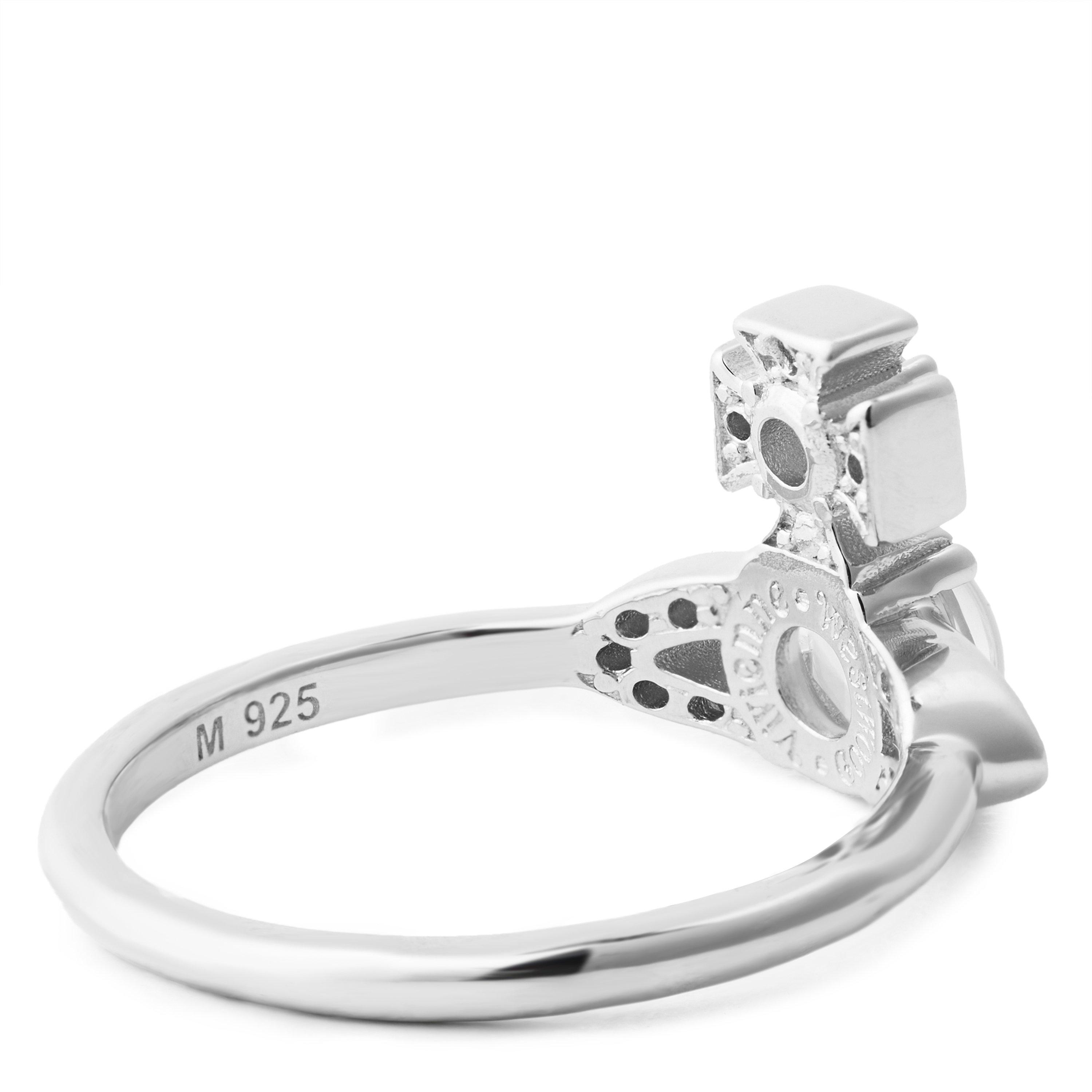 Platinum/White - Vivienne Westwood - Viv ONDINA RING (925 Ld64 - 2