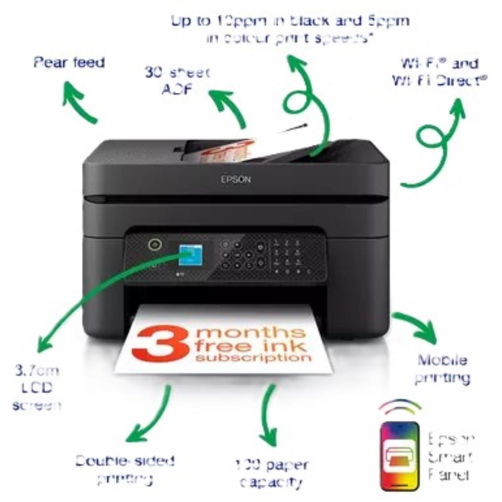 White - Epson - WorkForce WF-2930DWF A4 Multifunction Wireless Inkjet printer - 2