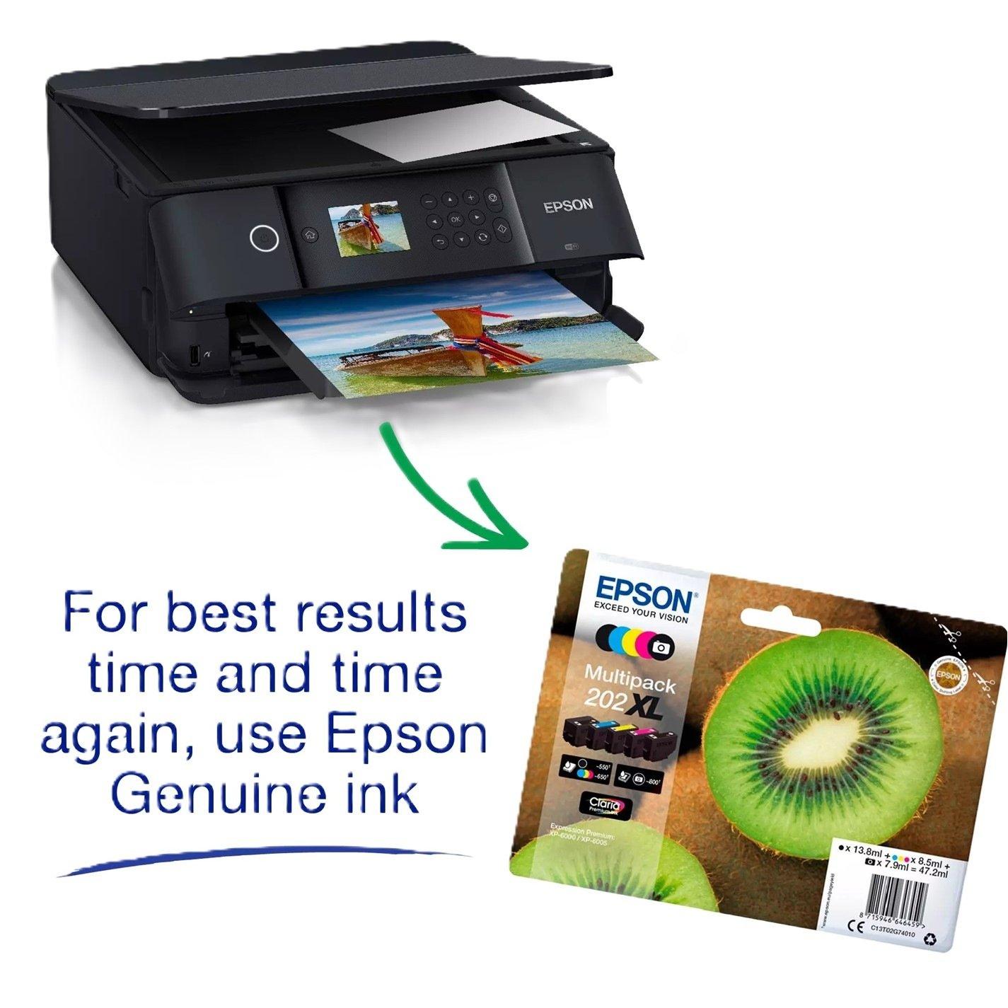 White - Epson - Expression Premium XP-6100 A4 Multifunction Wireless Inkjet Printer - 5