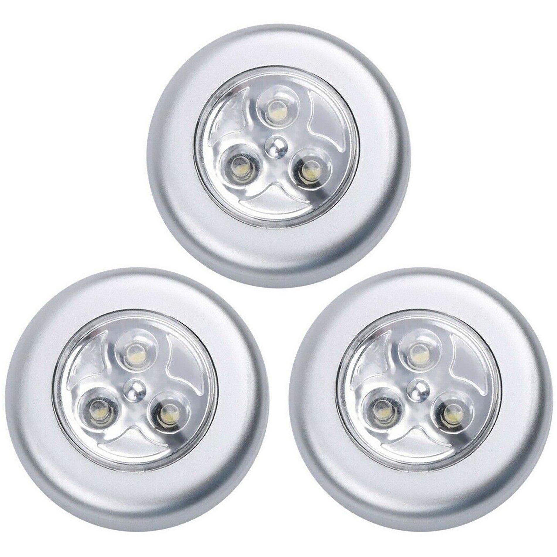 Silver - Dekton - Dekton 3 Pack LED Touch Lights - 1