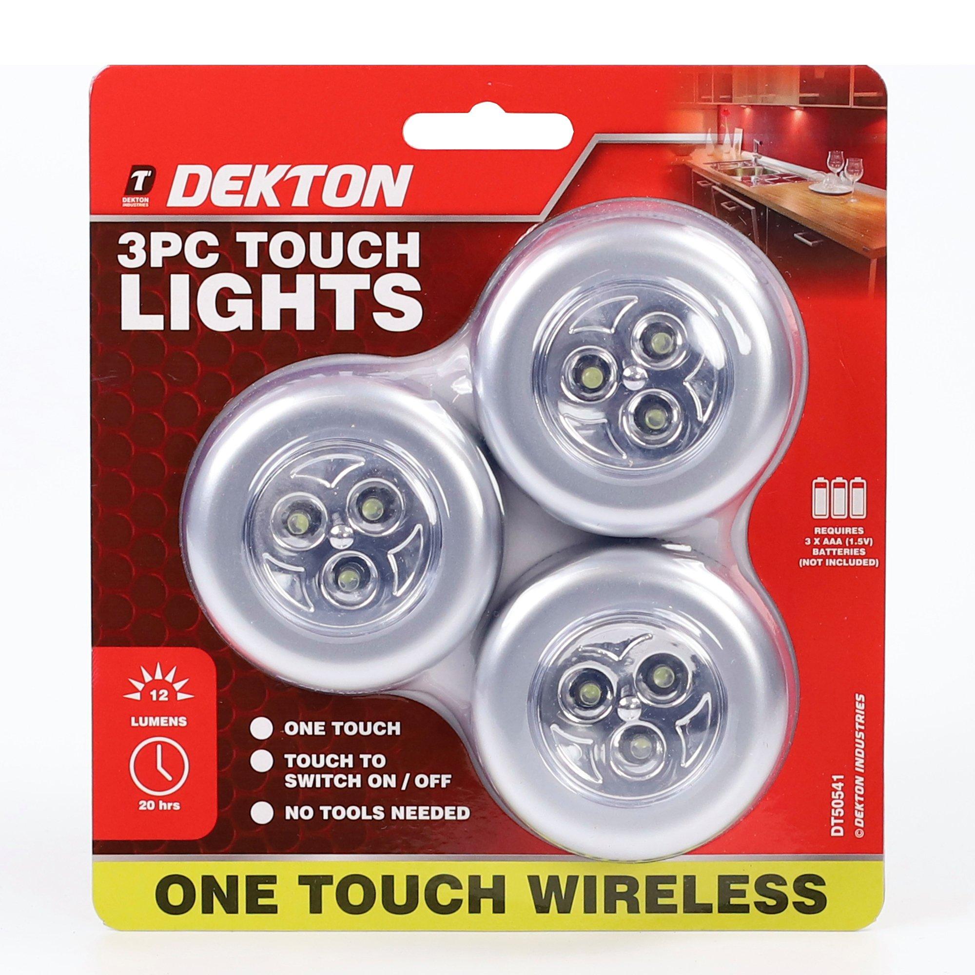 Silver - Dekton - Dekton 3 Pack LED Touch Lights - 2