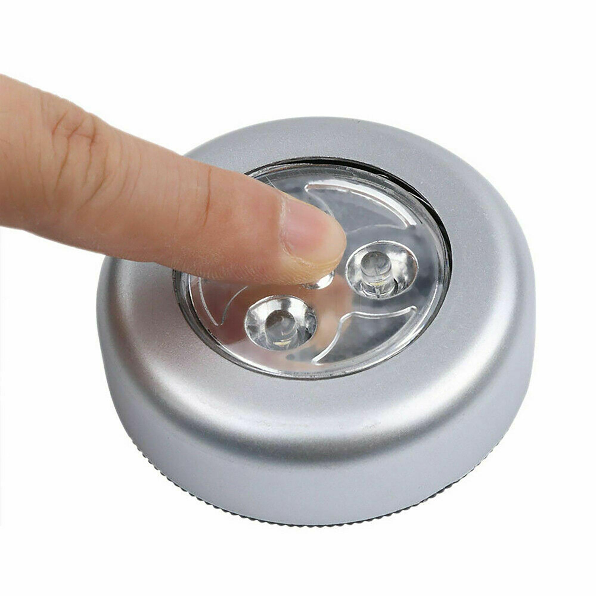 Silver - Dekton - Dekton 3 Pack LED Touch Lights - 3