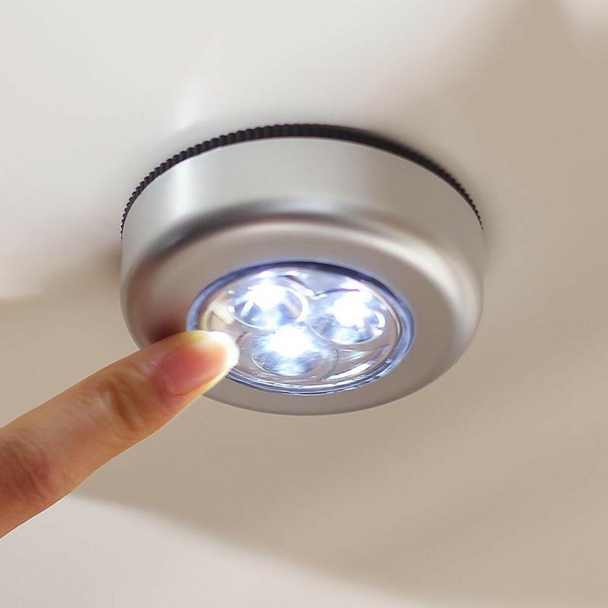 Silver - Dekton - Dekton 3 Pack LED Touch Lights - 5