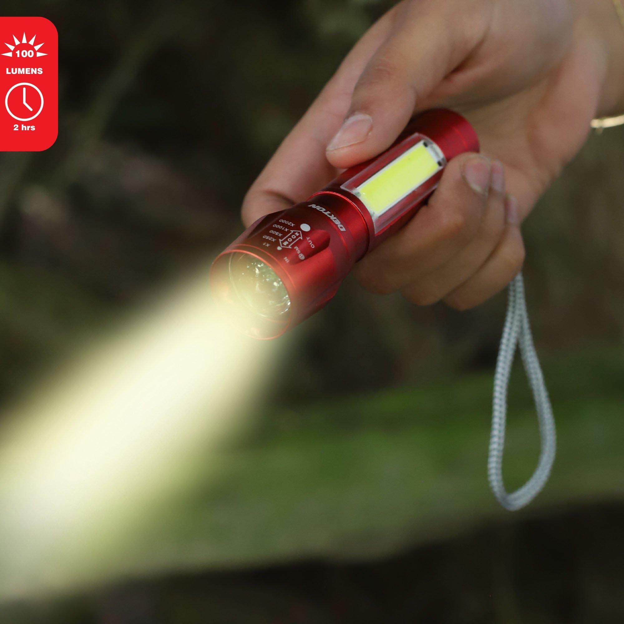 Red & Black - Dekton - Dekton Rechargeable LED Torch with carry case - 5