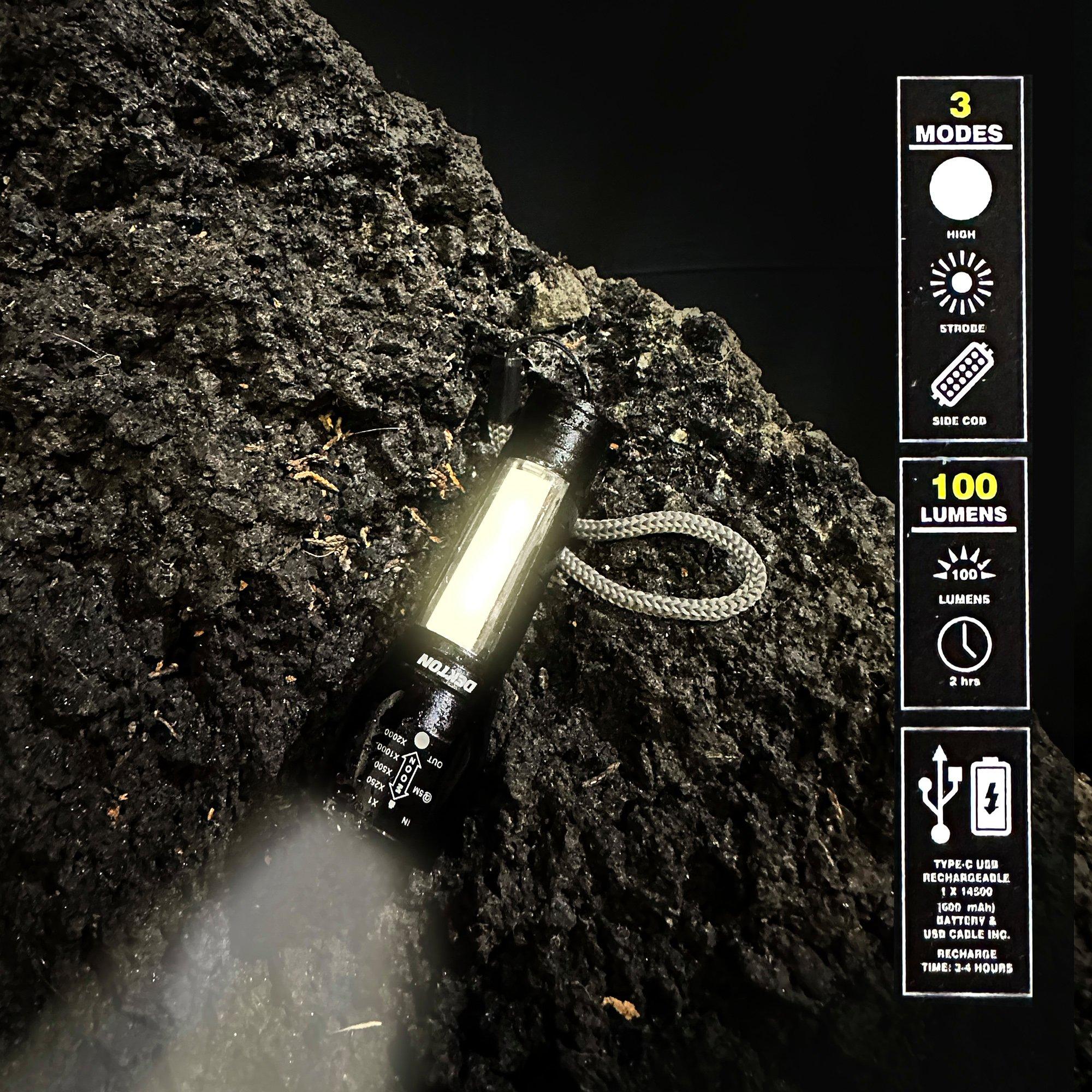 Red & Black - Dekton - Dekton Rechargeable LED Torch with carry case - 9