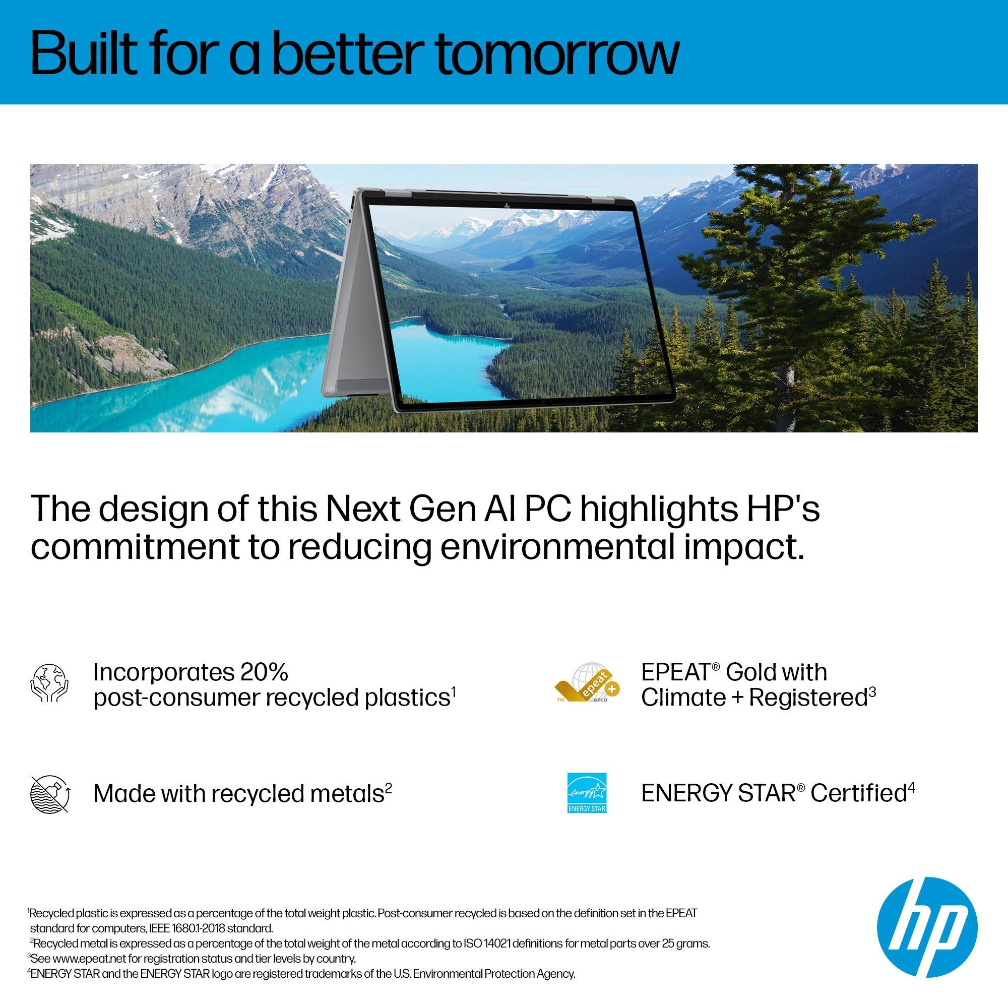 Argento - HP - HP OmniBook X Flip 14 Inch 2 in 1 Laptop - AMD Ryzen AI 7 350 16GB 1TB SSD - 9