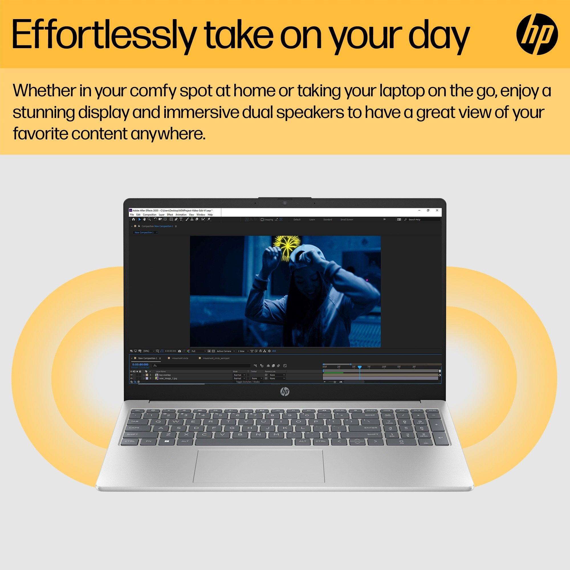 Nero - HP - HP 15-FC0045NA 15 Inch Laptop - AMD Ryzen 3 7320U 8GB 256GB SSD - 6