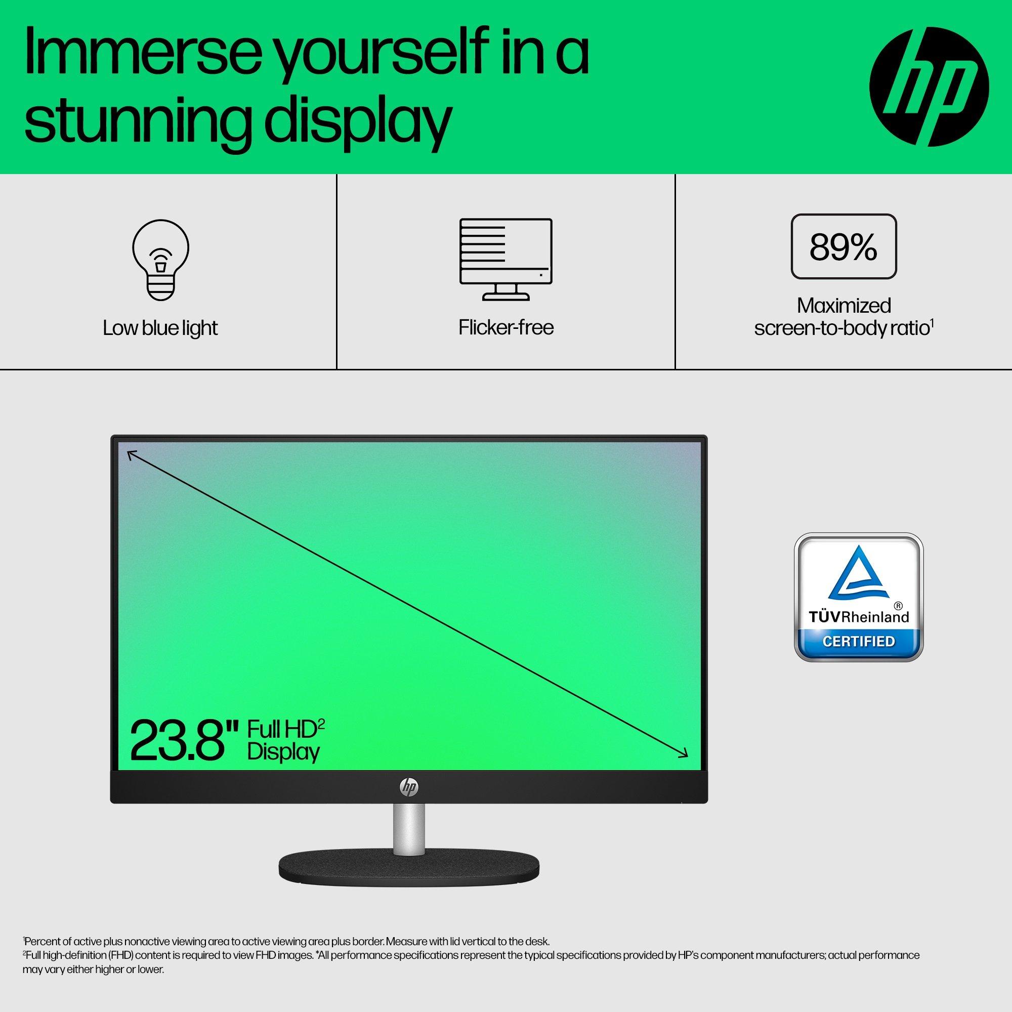 Bianco - HP - HP 24-CR0063NA 24 Inch All in One Desktop PC - Intel Core i3-N300 8GB 256GB SSD - 5