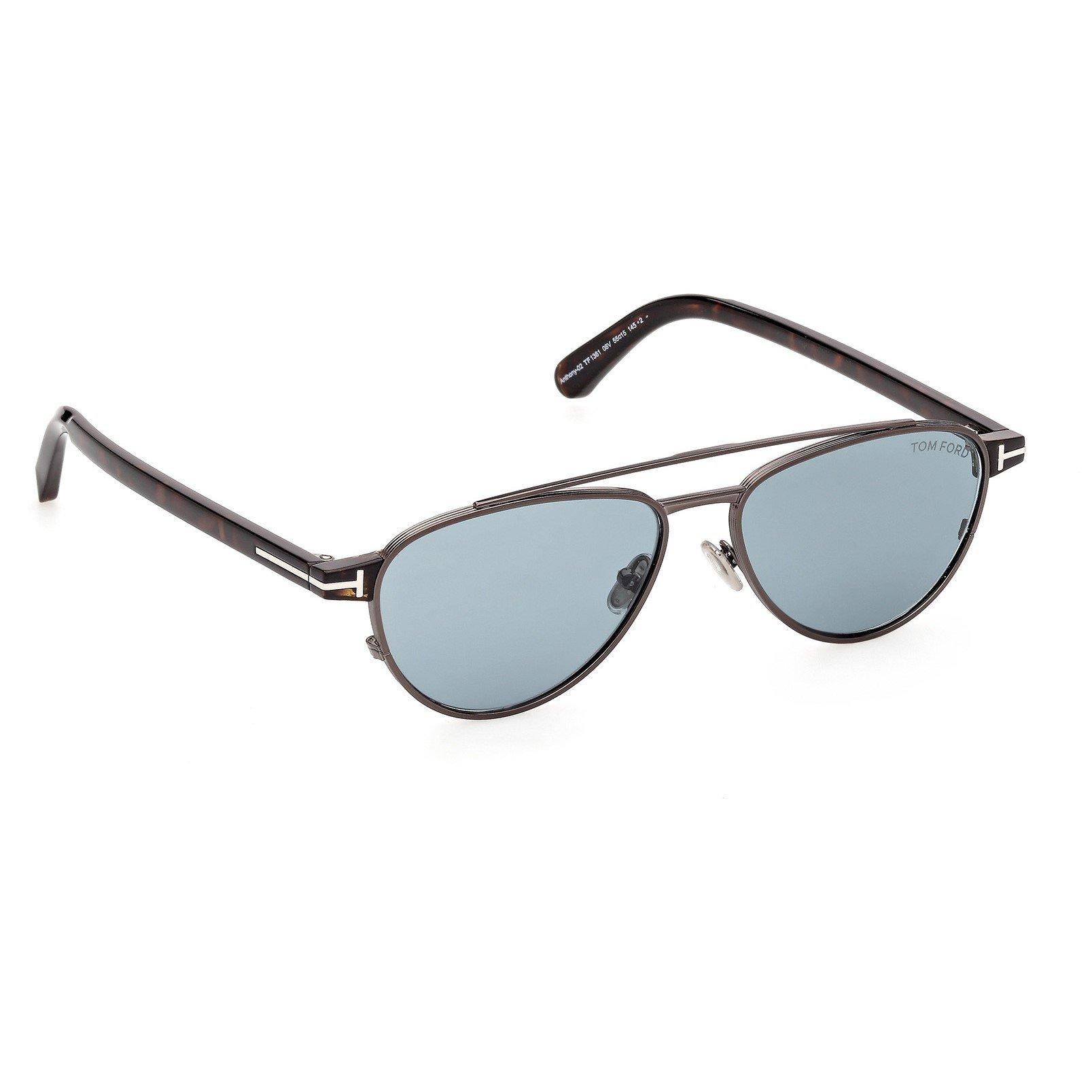 Gunmetal/Blue - Tom Ford - TFS Anthony Pilot Sn64 - 2