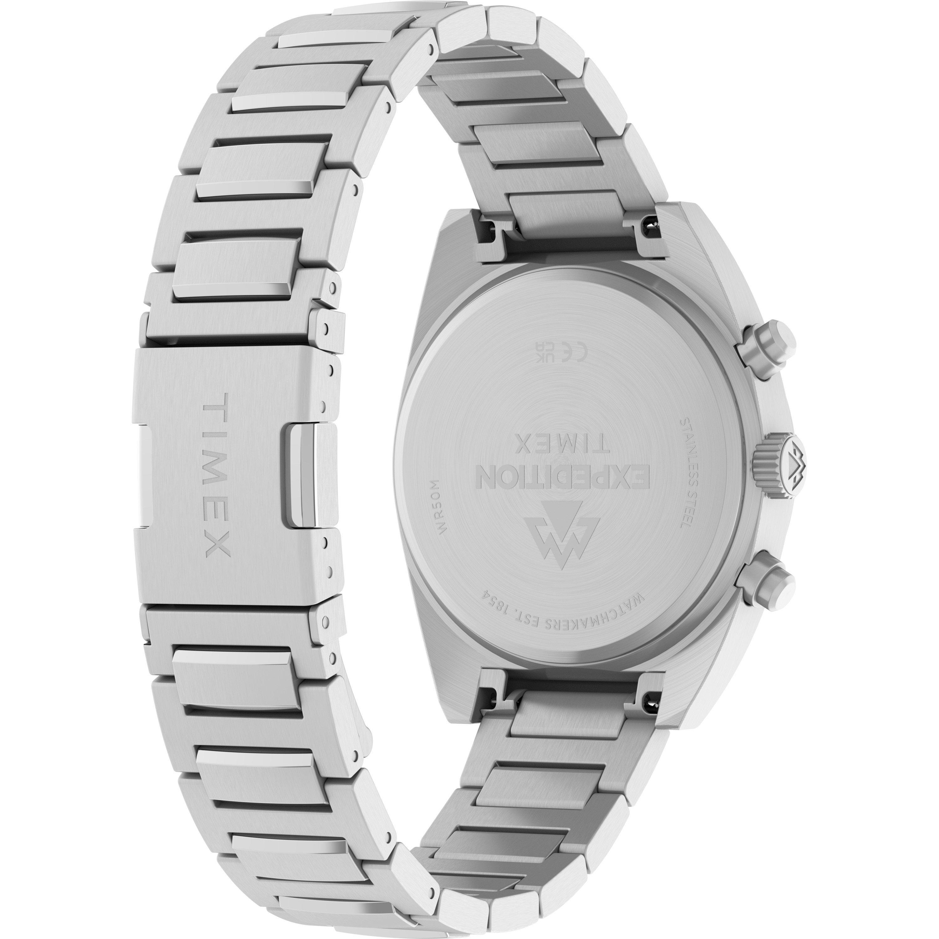 Silver/Black - Timex - Men's Capstone Quartz Analogue Watch - 7
