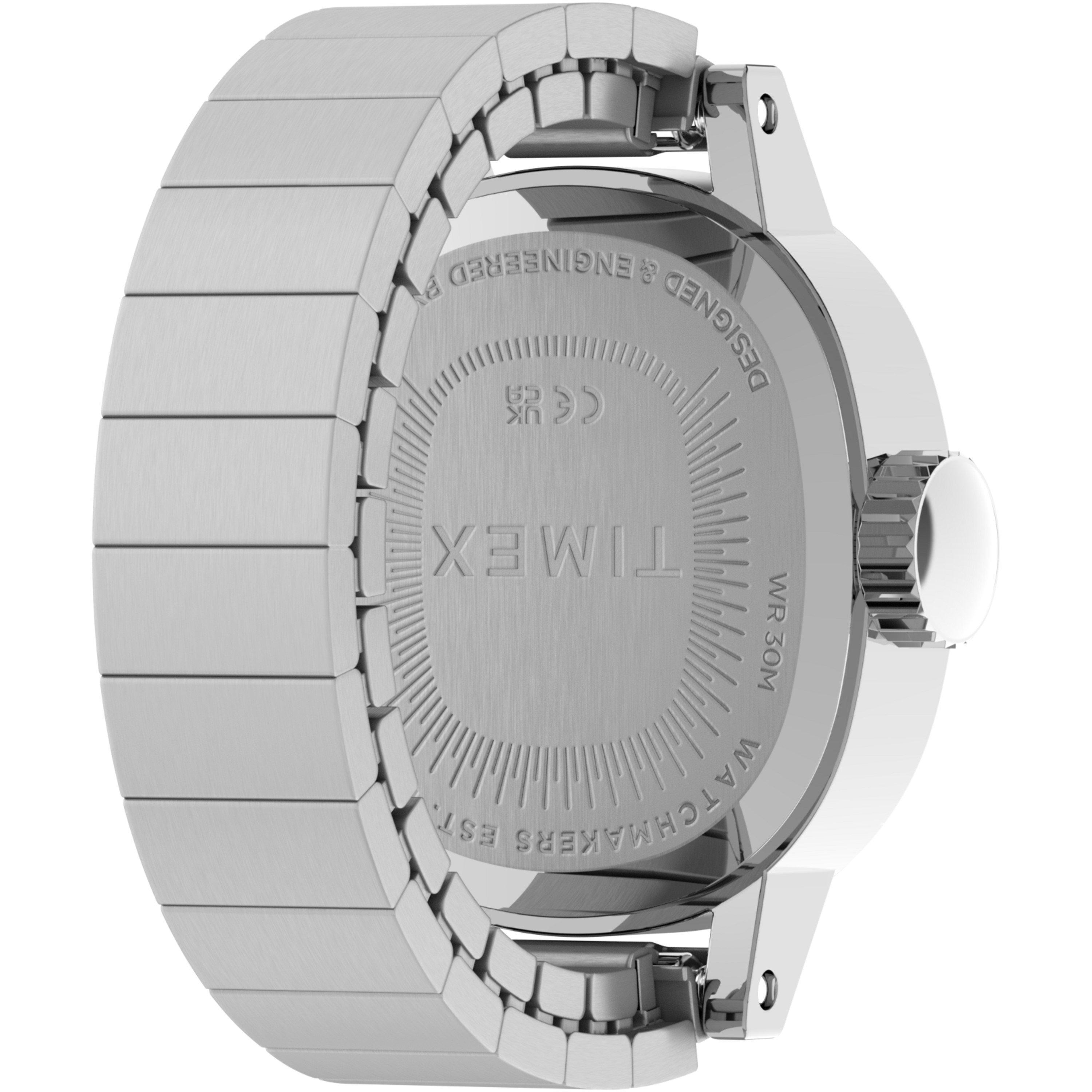 Silver/Blue - Timex - Cavatina Ring Quartz Analogue Watch - 6