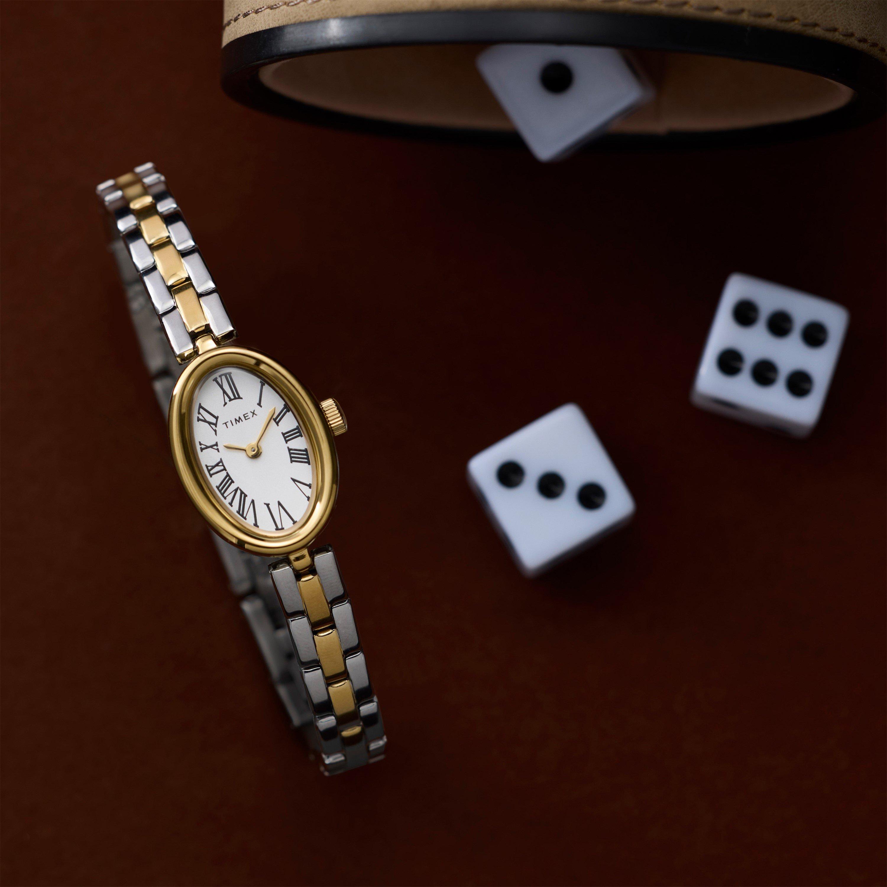 White/Gold-Tone - Timex - Cavatina Quartz Analogue Watch - 3