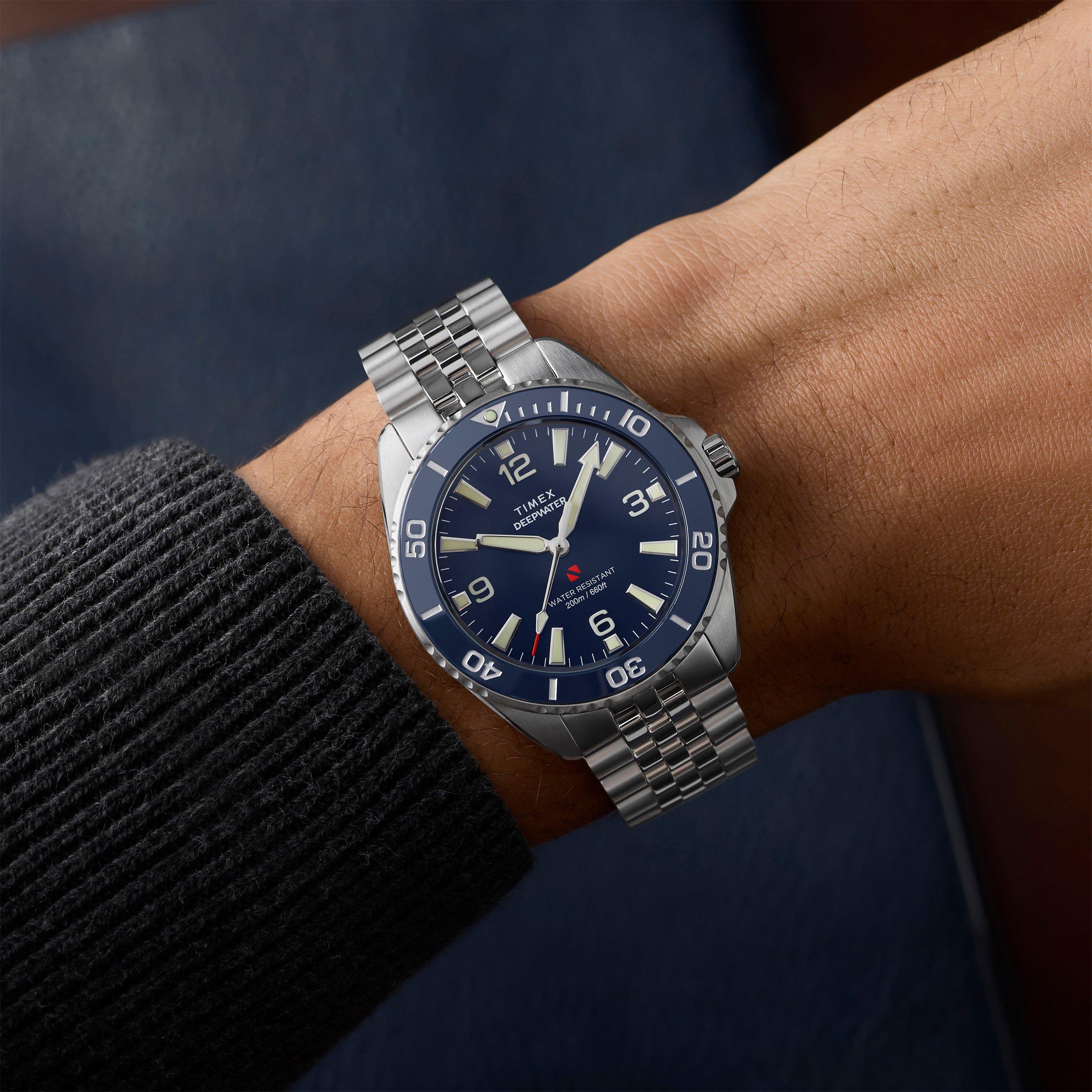 Silver/Blue - Timex - Men's Arctic Watch Analogue Quartz - 2