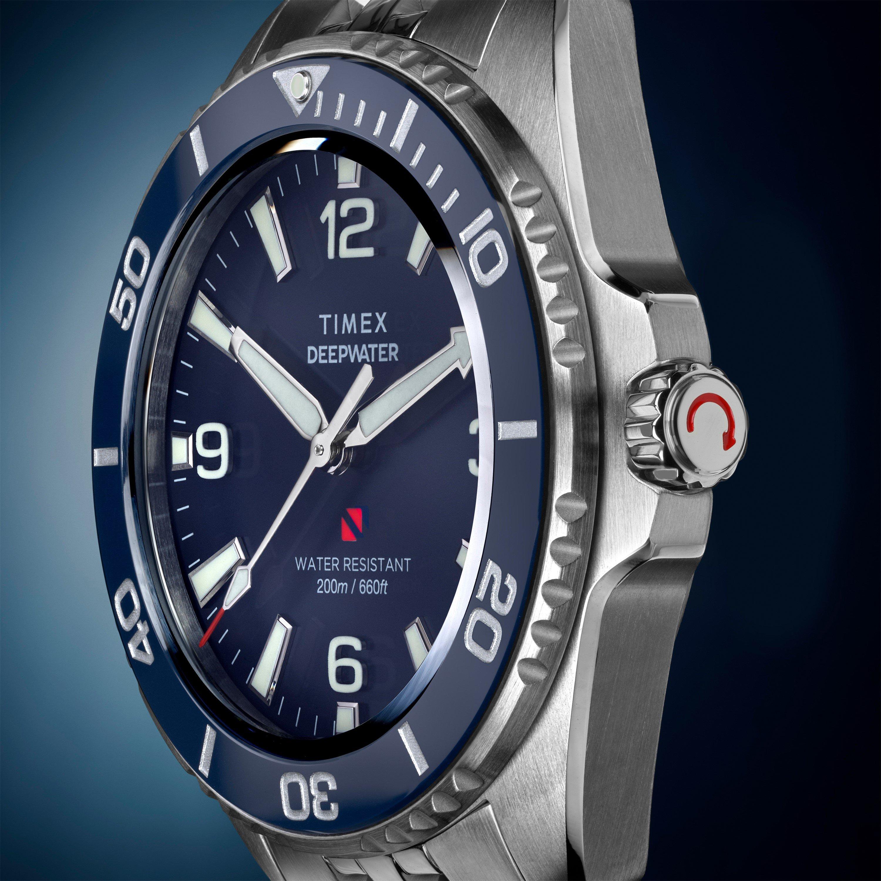Silver/Blue - Timex - Men's Arctic Watch Analogue Quartz - 4