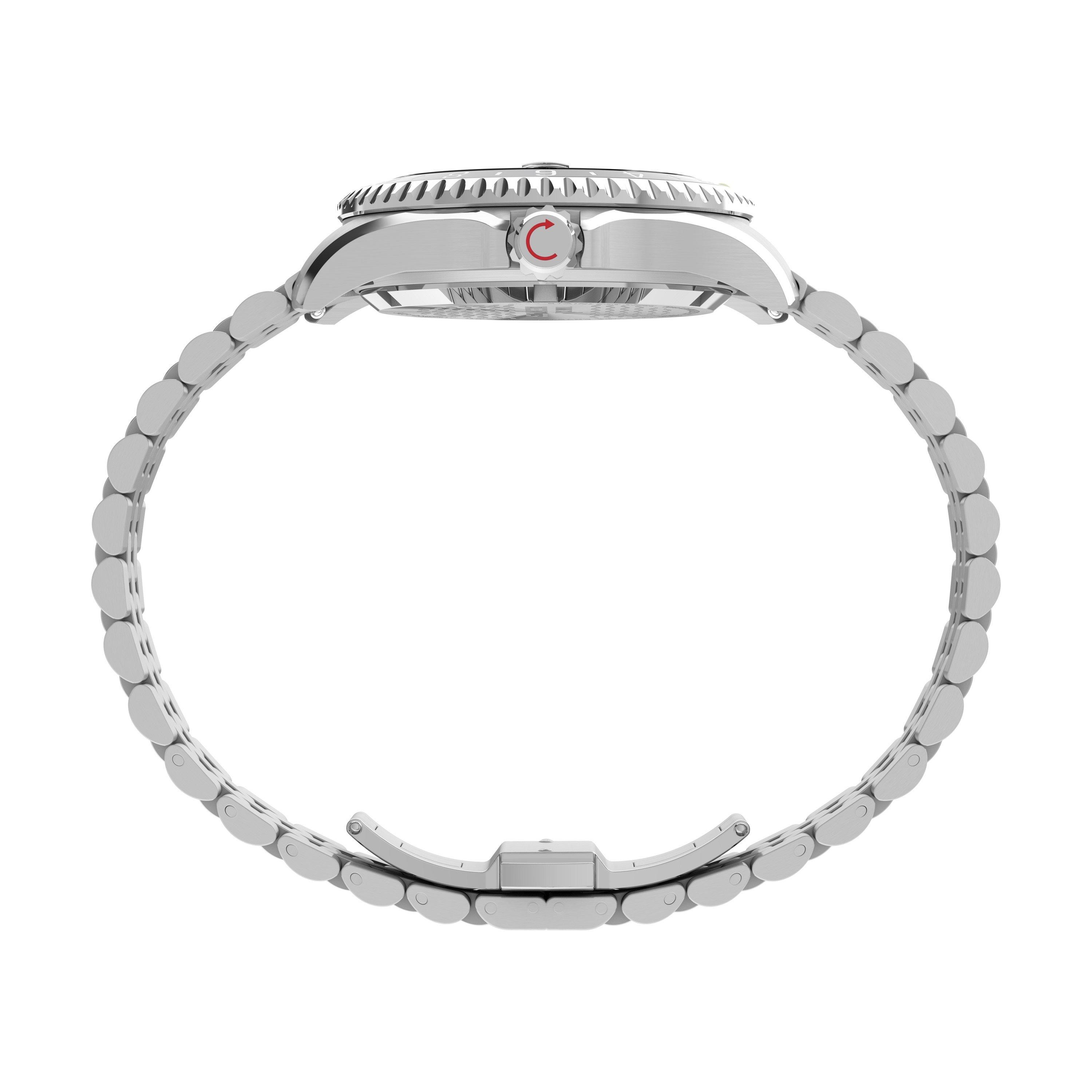 Silver/Black - Timex - Men's Meridian Quartz Analogue Watch - 4